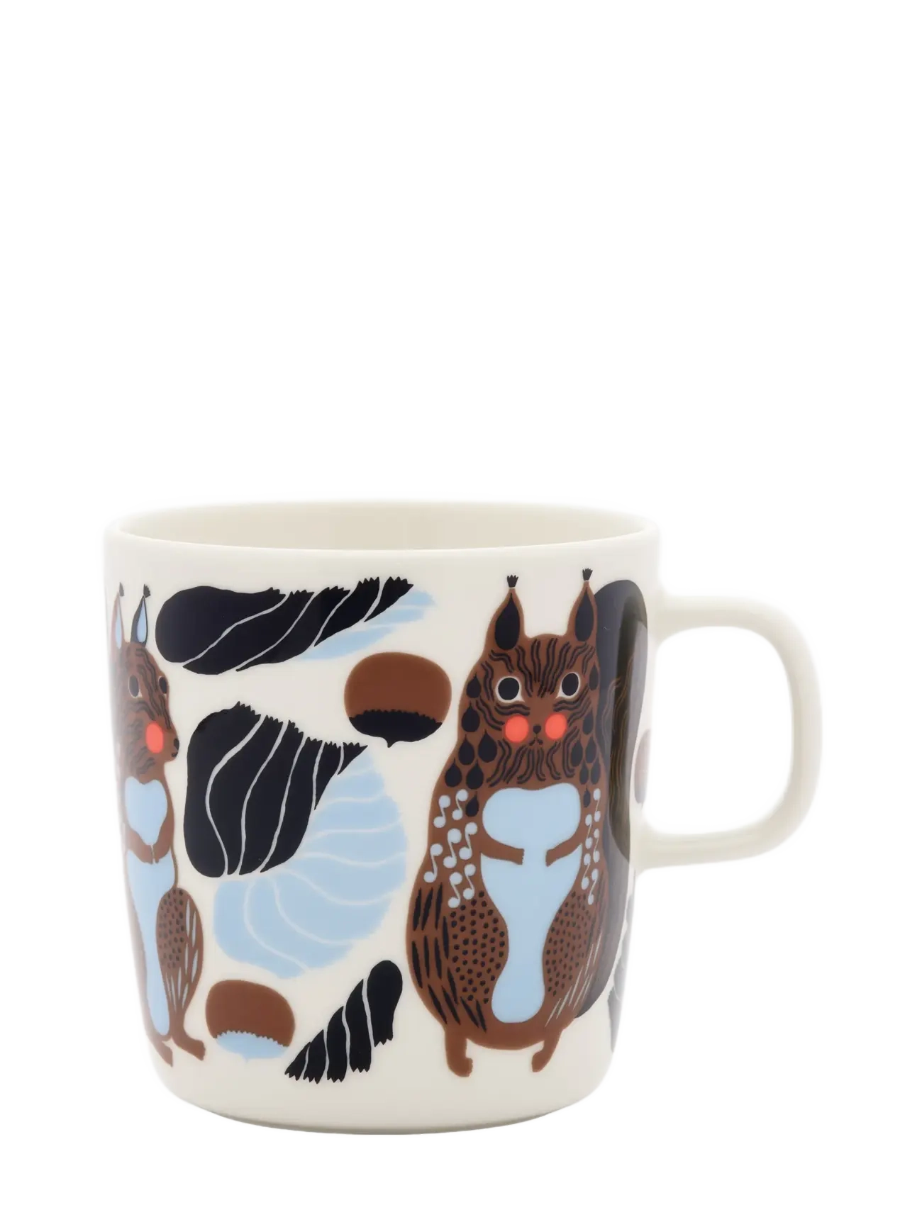 Marimekko Home KURRE MUG 4DL - Gifts - WHITE, BROWN, BLACK, LT.BLUE / white