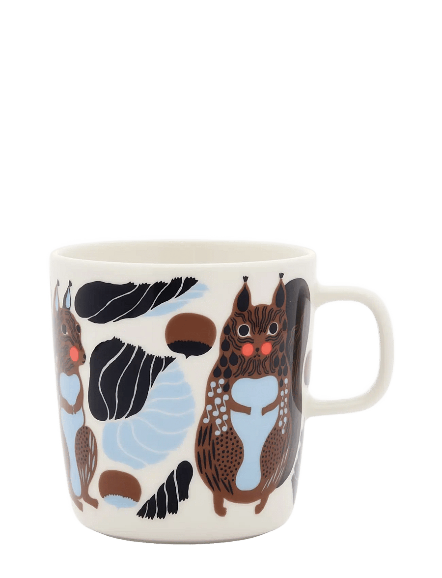 Marimekko Home - KURRE MUG 4DL - teetassid - white, brown, black, lt.blue - 0