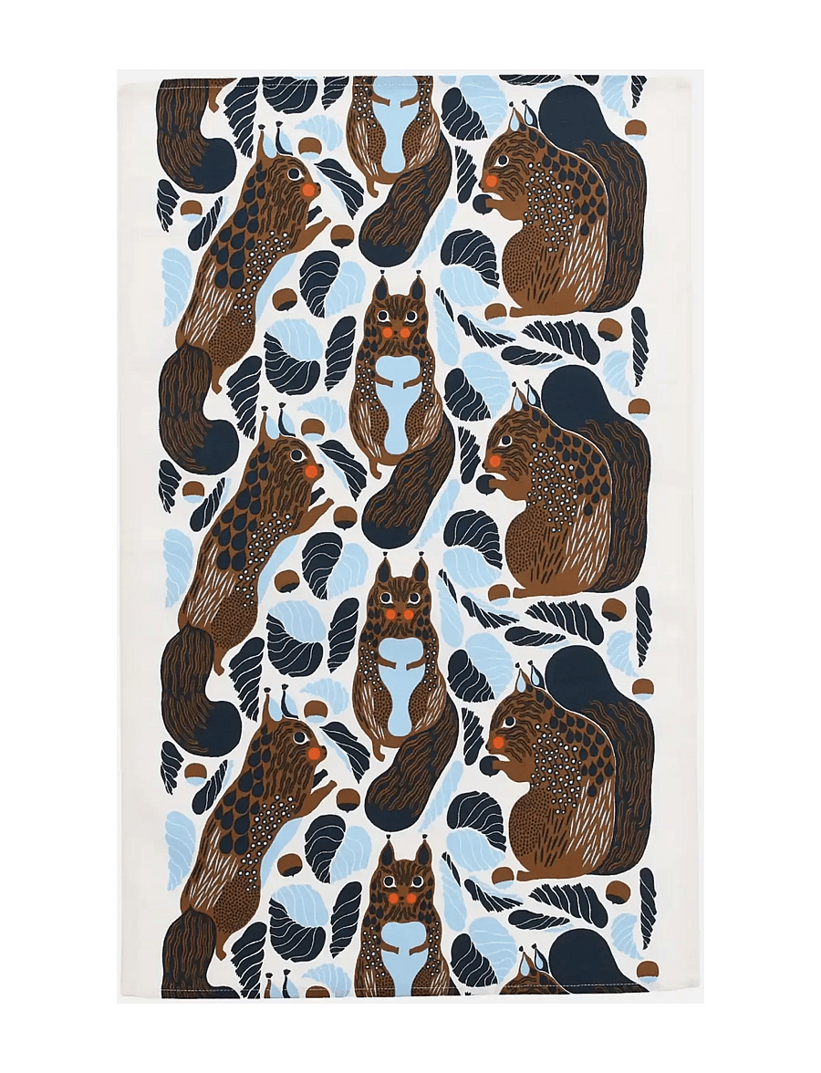 Marimekko Home - KURRE TEA TOWEL 43X70CM - lupatiņas un birstes traukiem - white, lt.blue, toffee - 0