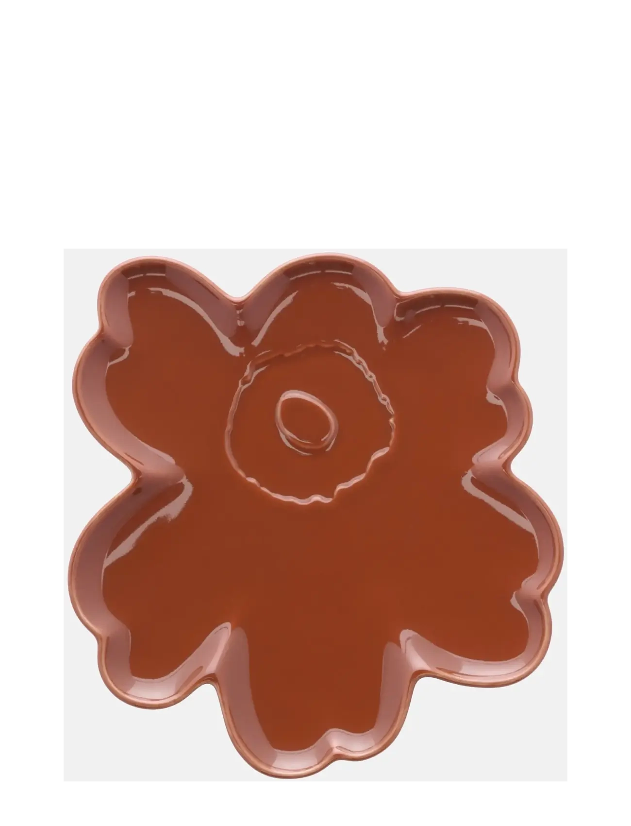 Marimekko Home UNIKKO SHAPE PLATE 20CM - Gifts - CHESTNUT / brown