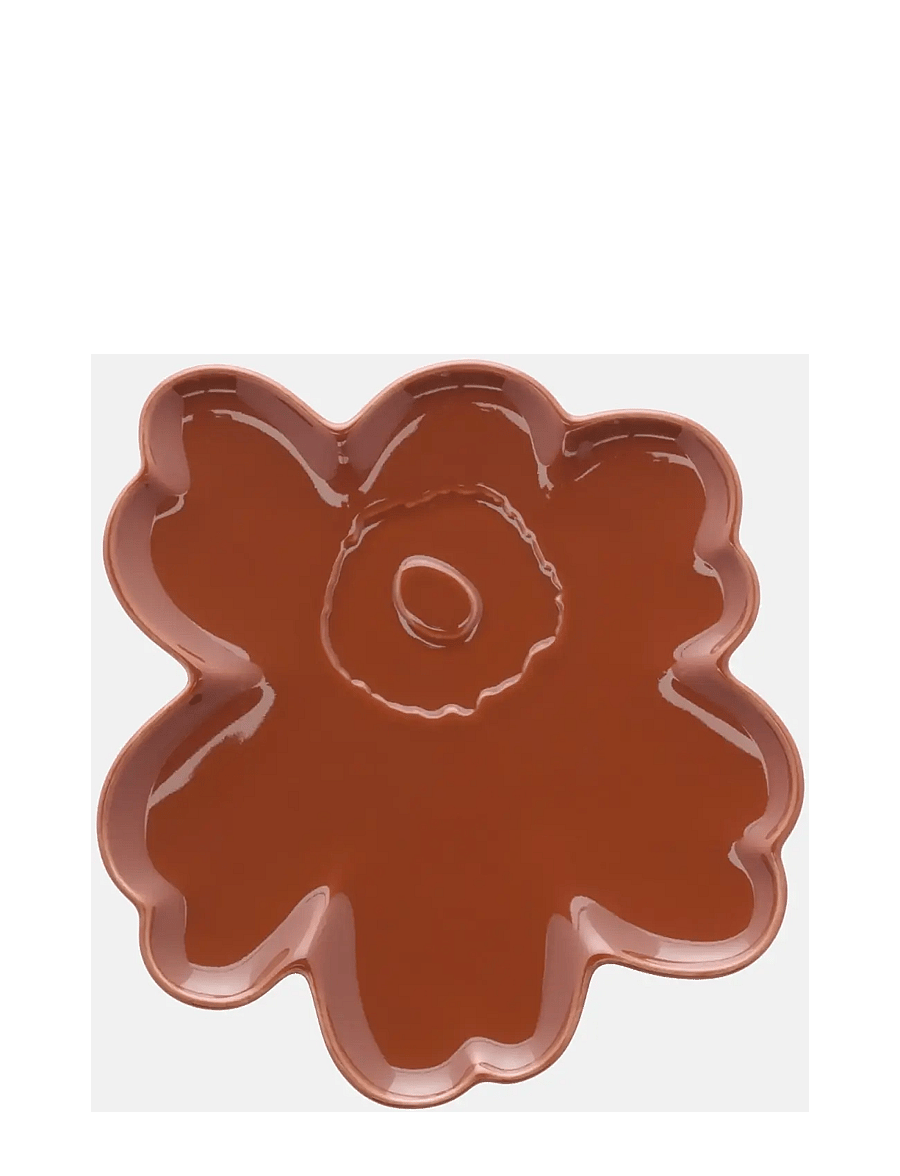 Marimekko Home - UNIKKO SHAPE PLATE - väikesed taldrikud - chestnut - 0