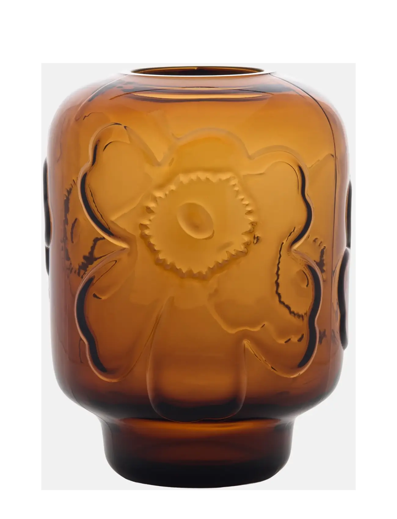 Marimekko Home UNIKKO GLASS VASE 18CM - Gifts - COGNAC / brown