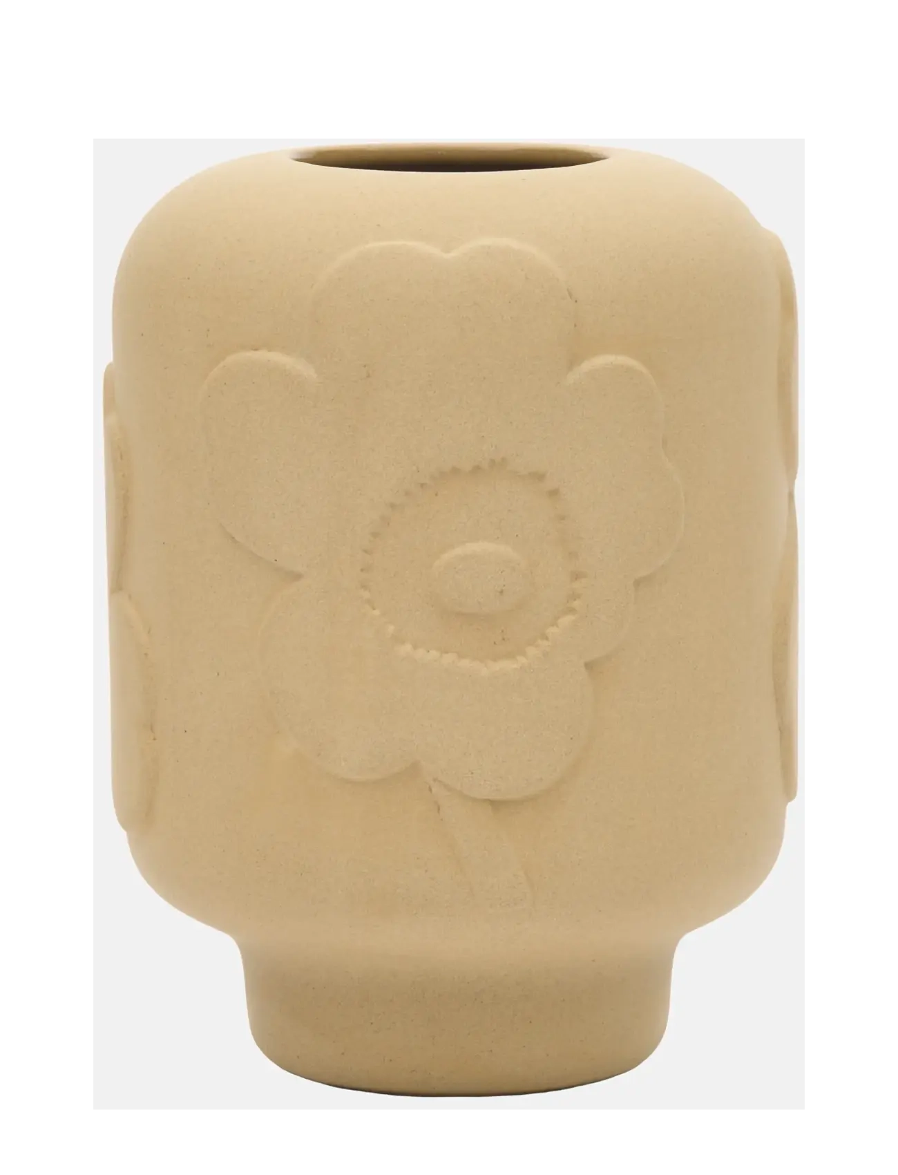 Marimekko Home Unikko Ceramic Vase 18cm, 13X18, Beige, Vases > Other Vases, Unisex