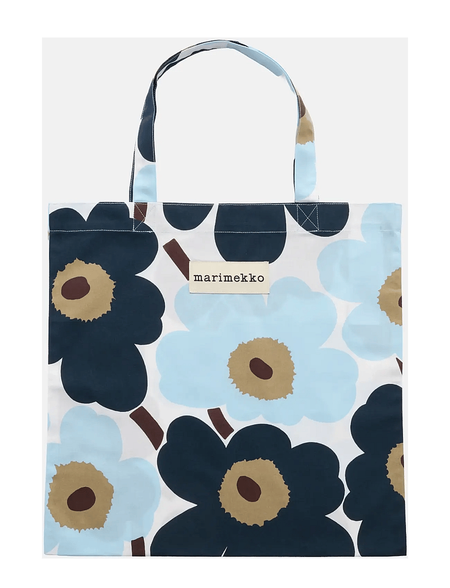 Marimekko Home - PIENI UNIKKO BAG 43X44CM - totes - white,blueber.,c.blue,dk.brown - 0