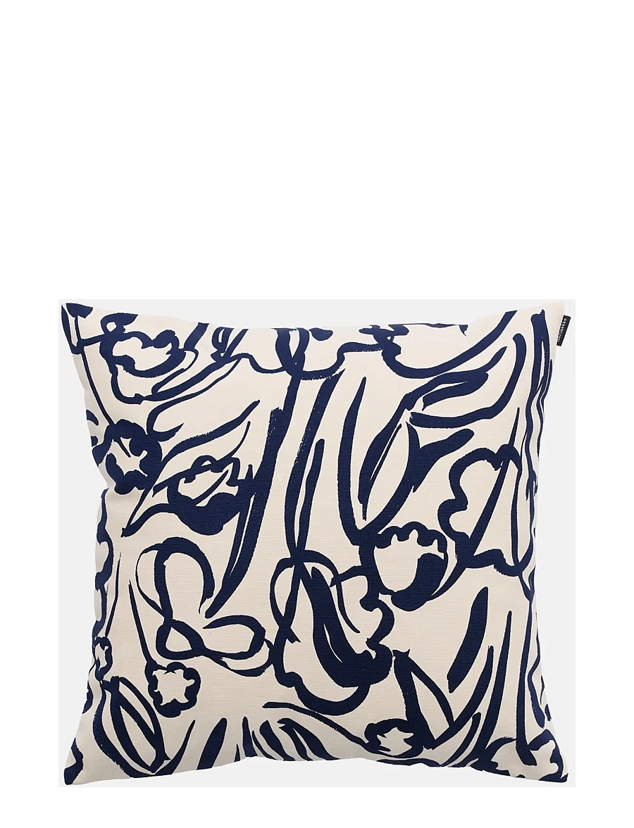 Marimekko Home - ENSIKUKAT CUSHION COVER 50X50 - padjakatted - off white, dark blue - 0