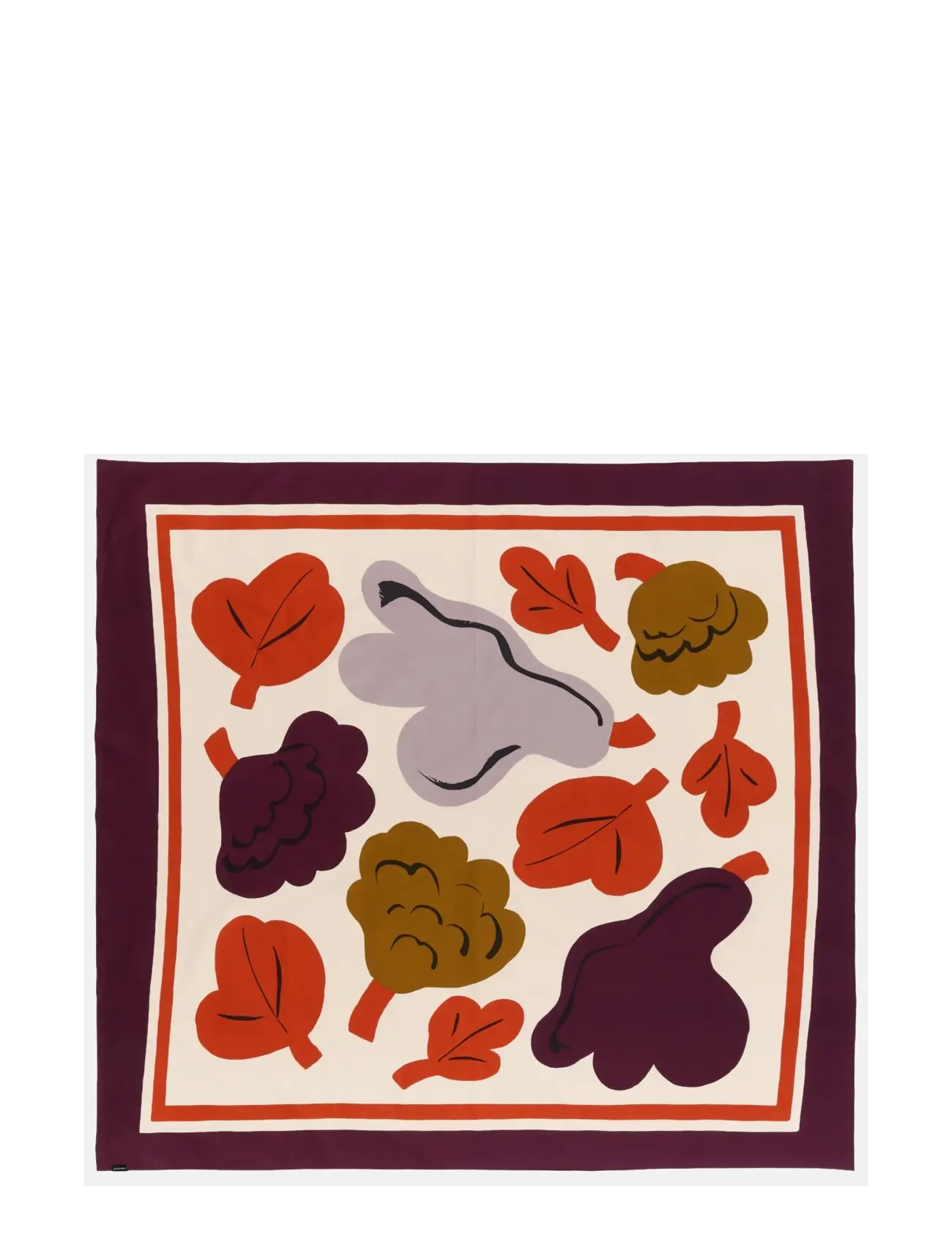 Marimekko Home KUKASTA KUKK. TABLEC. 140X140 - Borddekning - HAY,PLUM,BRONZE,TERRACOTTA / cream