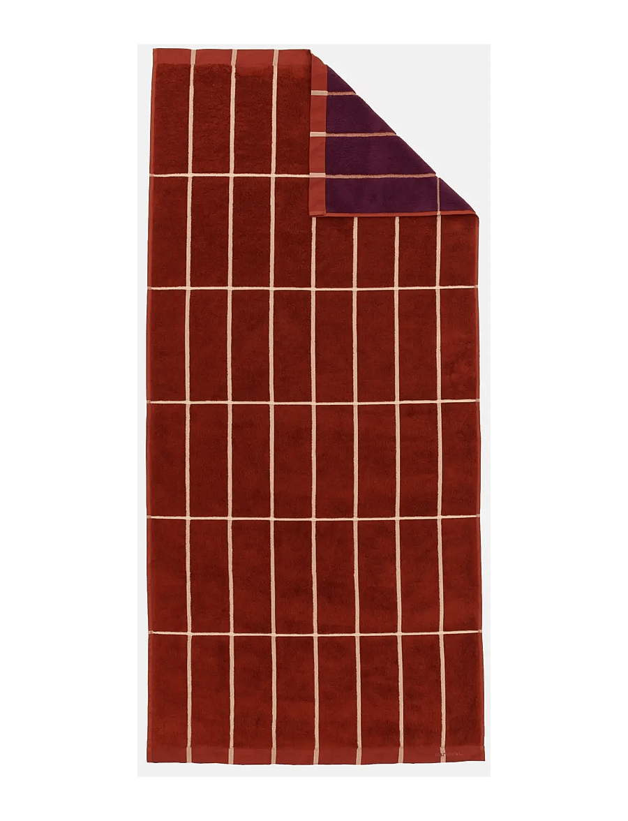 Marimekko Home - TIILISKIVI BATH TOWEL 70X150CM - pirties tekstilė - brick, plum, hay - 1