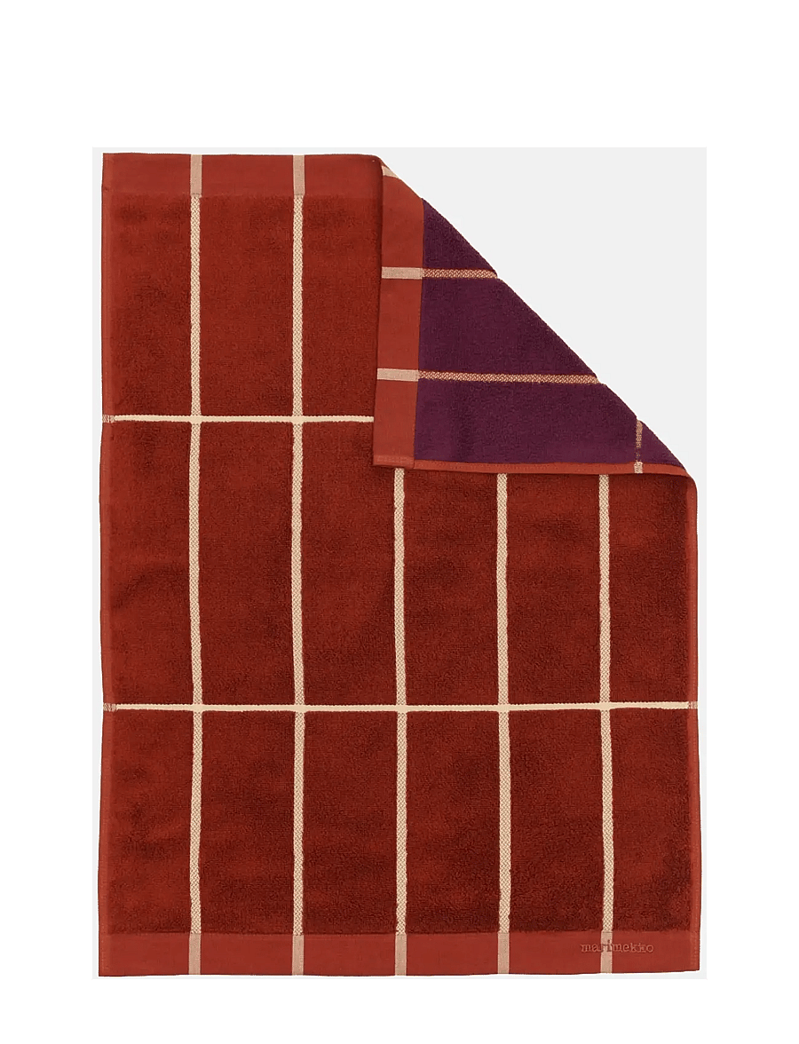 Marimekko Home - TIILISKIVI HAND TOWEL 50X70CM - badetücher - brick, plum, hay - 1
