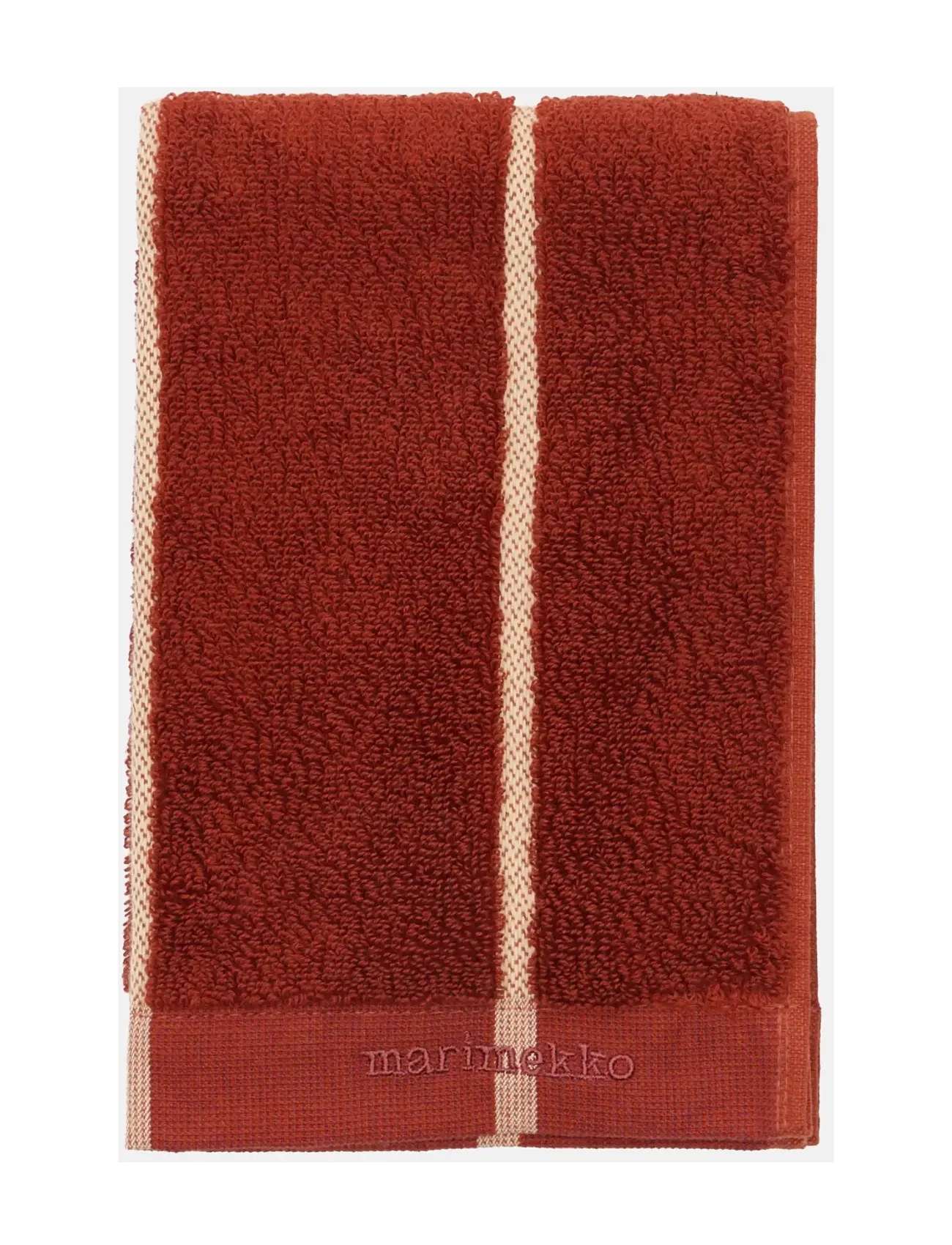 Marimekko Home - TIILISKIVI GUEST TOWEL 30X50CM - saunatextilien - brick, plum, hay - 1