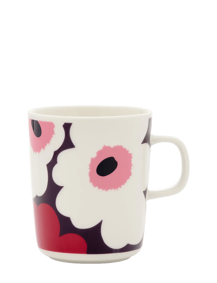 Marimekko Home - UNIKKO MUG 2,5DL - tējas krūzes - white, plum, cranberry, pink - 1