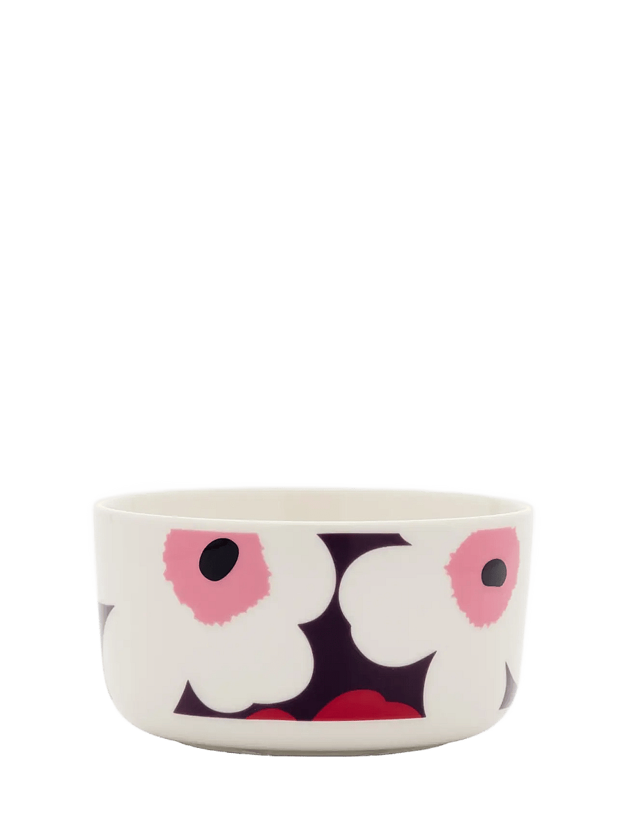 Marimekko Home - UNIKKO BOWL 5DL - miski śniadaniowe - white, plum, cranberry, pink - 0