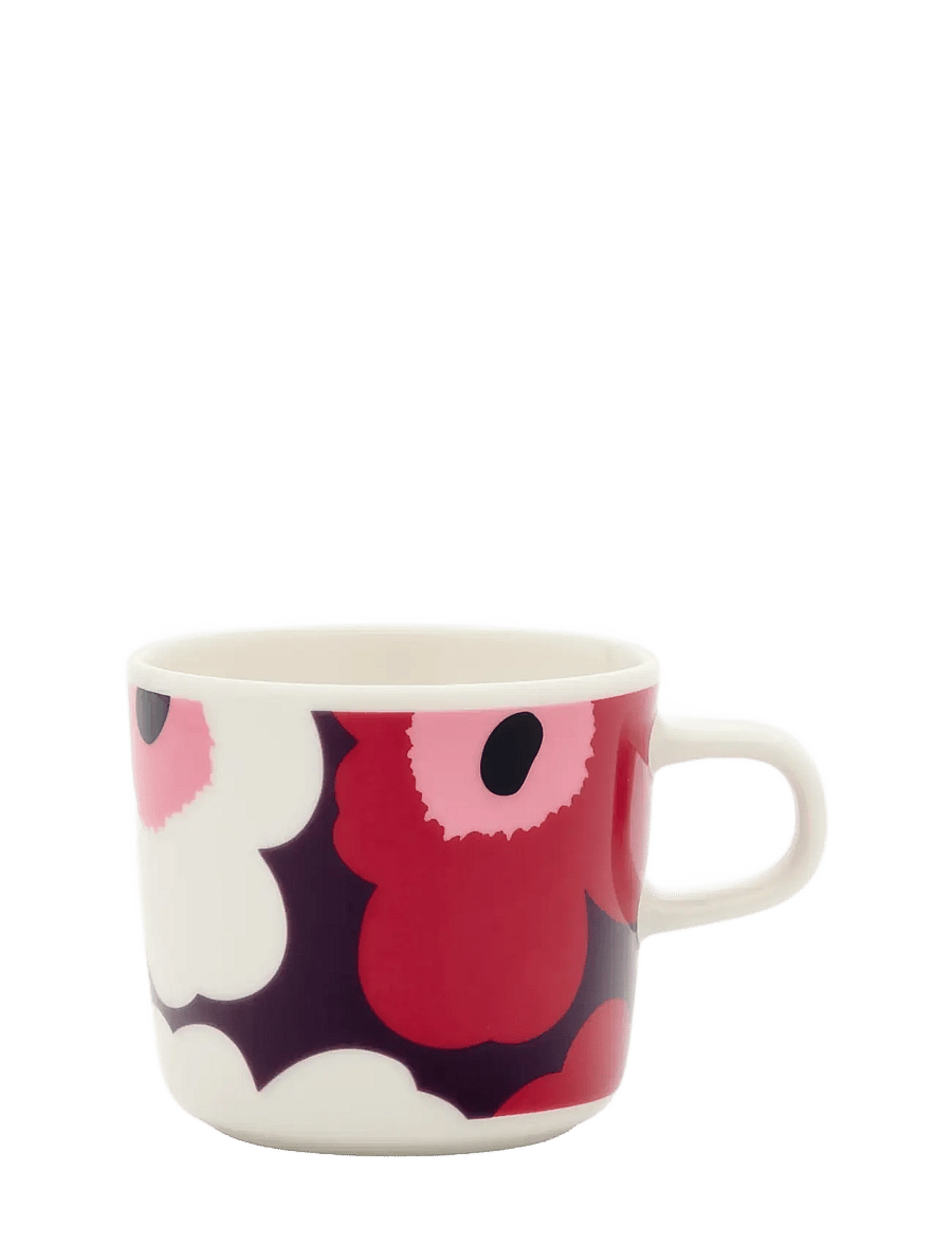 Marimekko Home - UNIKKO COFFEE CUP 2DL - kubki do kawy - white, plum, cranberry, pink - 0