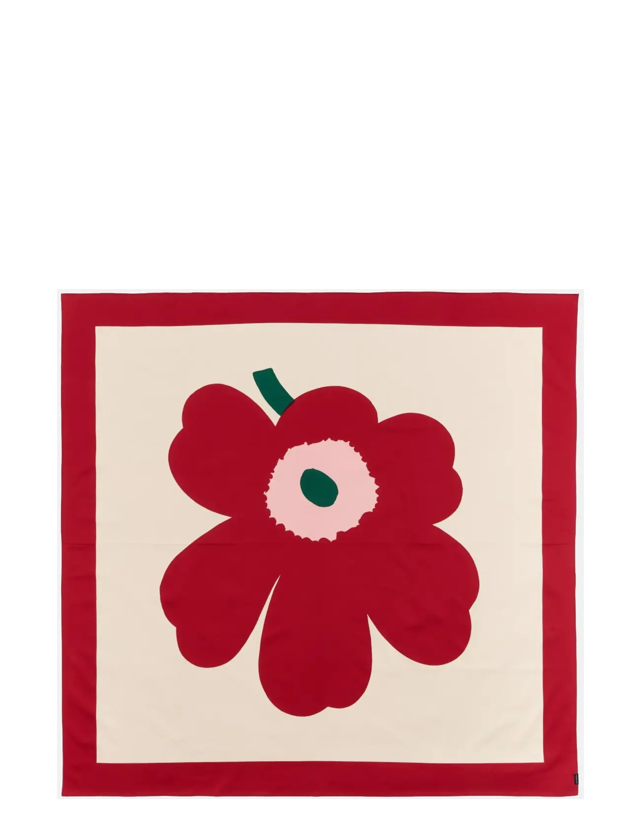 Marimekko Home UNIKKO TABLECLOTH 140X140CM - Borddekning - OFF WHITE, CRANBERRY, ROSE / red