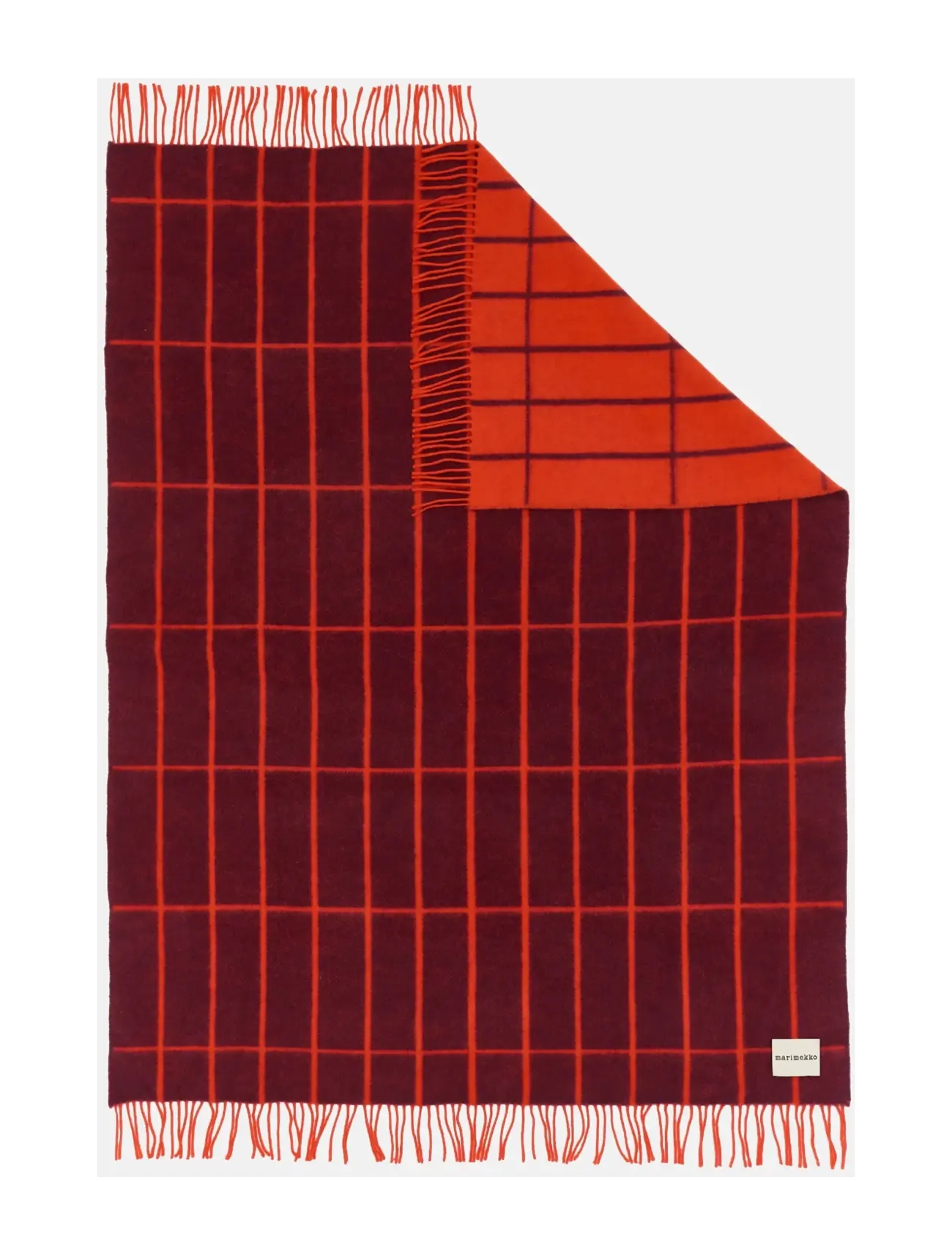 Marimekko Home TIILISKIVI THROW RWS 130X170CM - Tekstiler - PLUM, ORANGE RED / burgundy