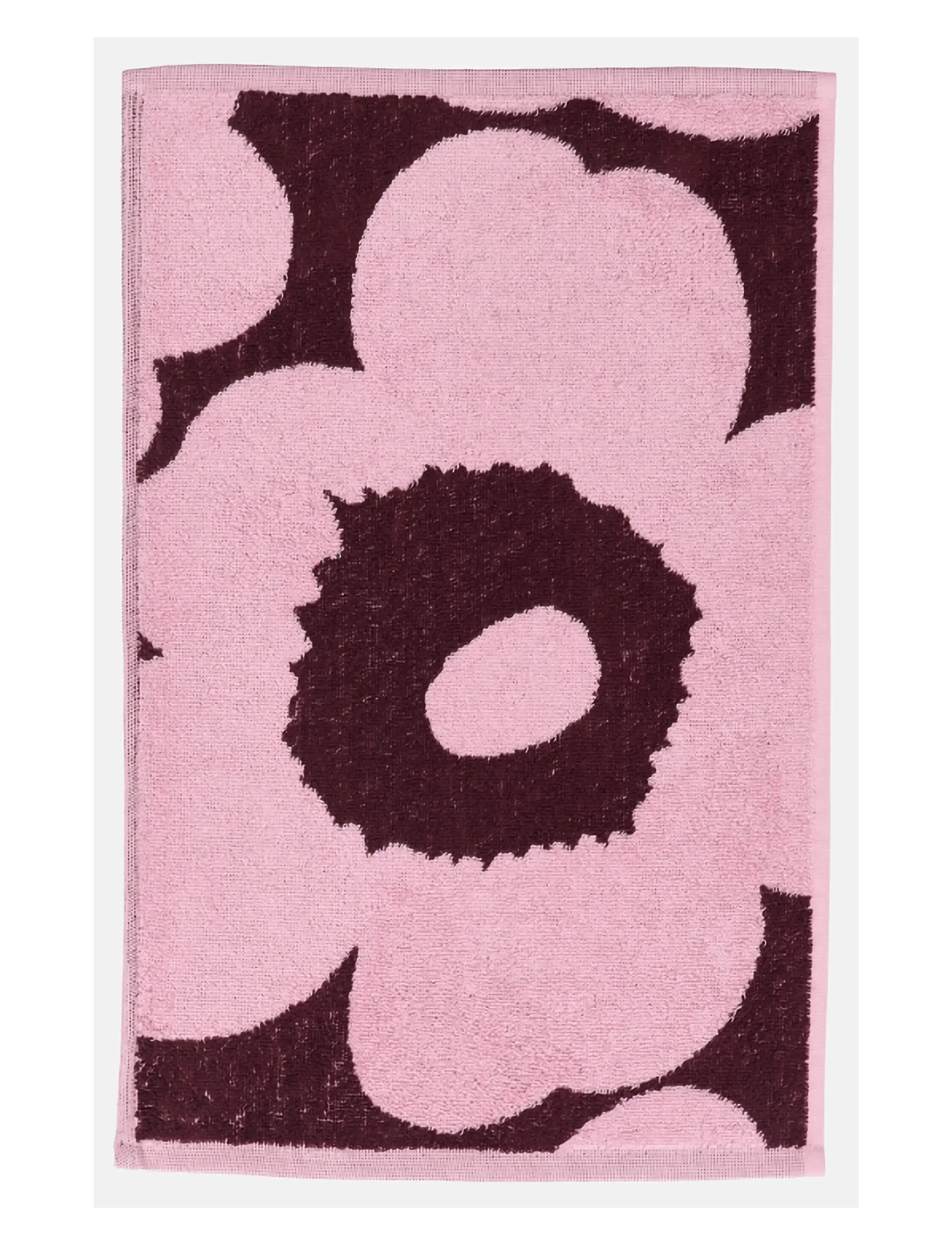 Marimekko Home UNIKKO GUEST TOWEL 30X50CM - Sauna - PLUM, PINK / pink/rose