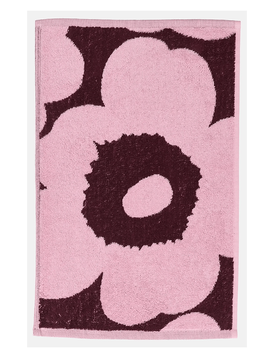 Marimekko Home - UNIKKO GUEST TOWEL 30X50CM - dvieļi viesiem - plum, pink - 0