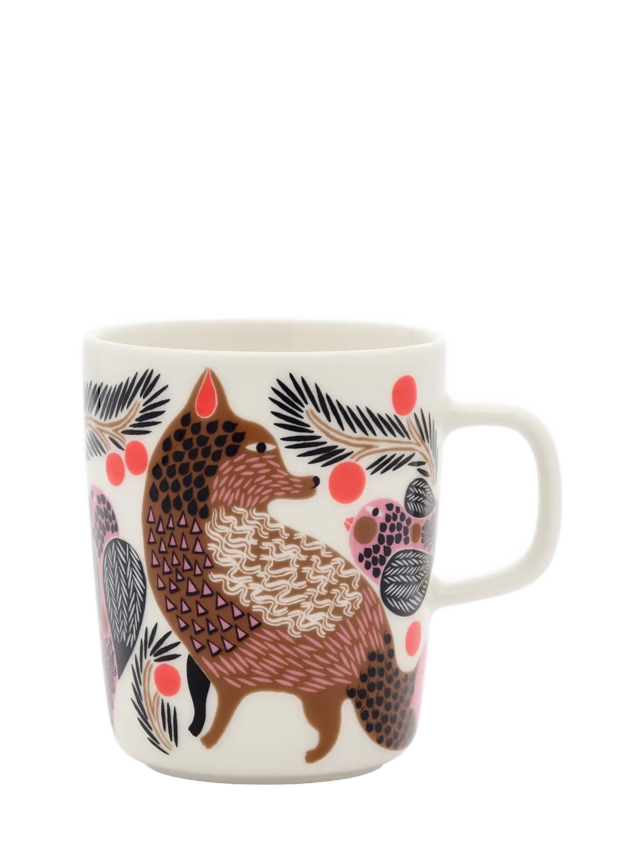 Marimekko Home KETUNMARJA MUG 2,5DL - Becher & Tassen - WHITE, BRONZE, PINK, PETROL / brown