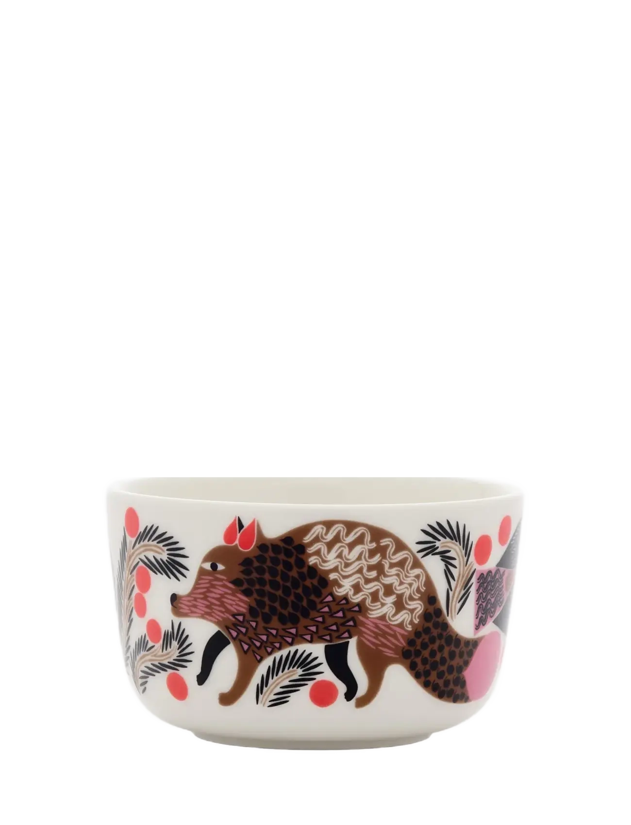 Marimekko Home KETUNMARJA BOWL 2,5DL - Geschirr - WHITE, BRONZE, PINK, PETROL / brown