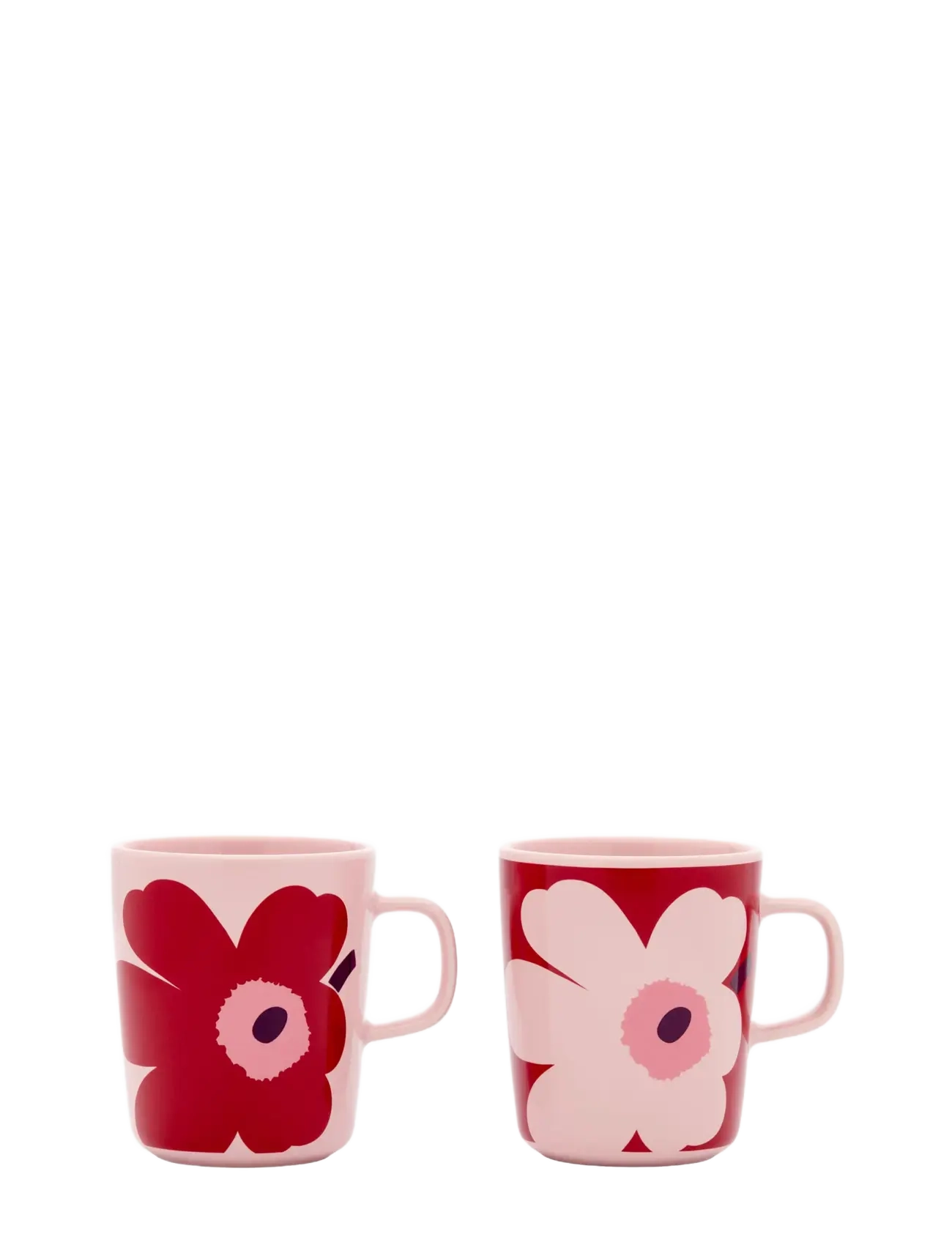Marimekko Home JUHLA UNIKKO MUG 2,5DL 2PCS - Muggar & Koppar - PINK, CRANBERRY, PLUM / pink/rose