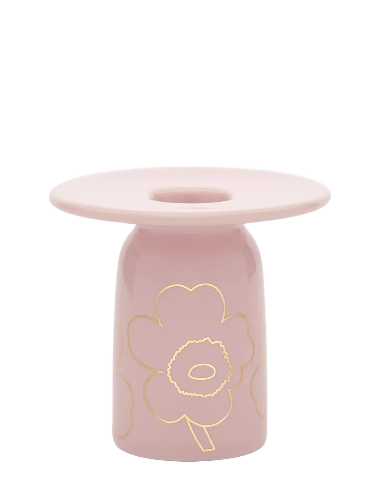 Marimekko Home PIIR.UNIKKO CANDLE HOLDER 8CM - Marimekko Home - PINK, GOLD / pink/rose