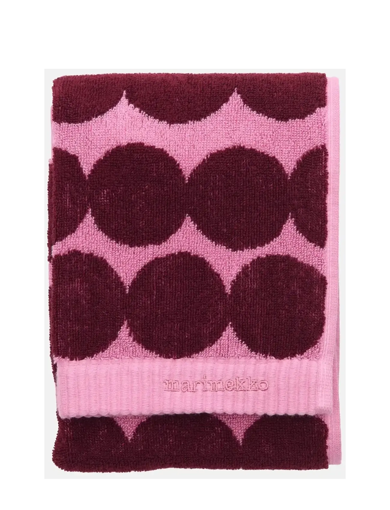 Marimekko Home RÄSYMATTO HAND TOWEL 50X70CM - Tekstiler - WINE RED, WILD ROSE / burgundy