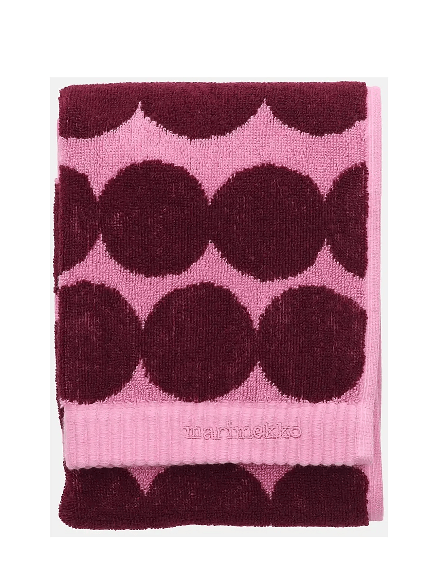Marimekko Home - RÄSYMATTO HAND TOWEL 50X70CM - saunarätikud - wine red, wild rose - 0