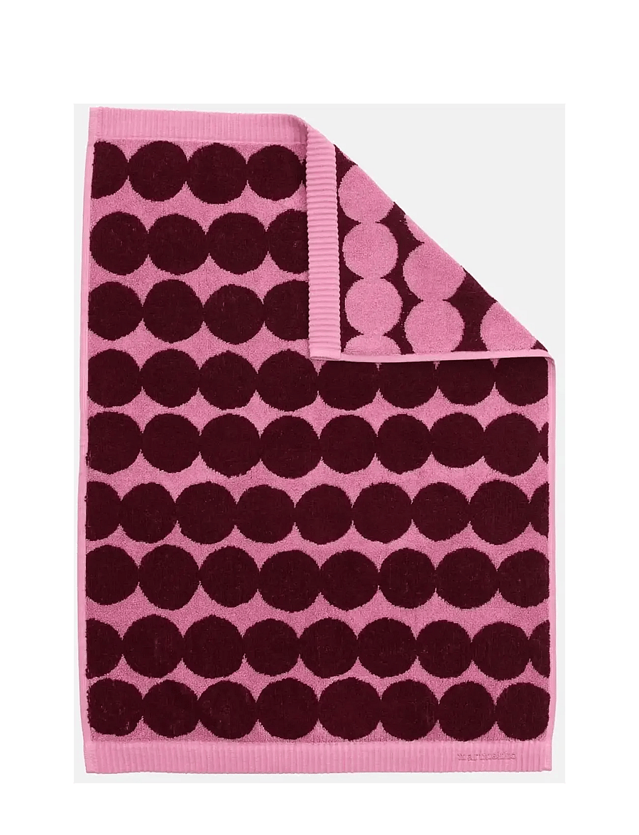 Marimekko Home - RÄSYMATTO HAND TOWEL 50X70CM - saunarätikud - wine red, wild rose - 1