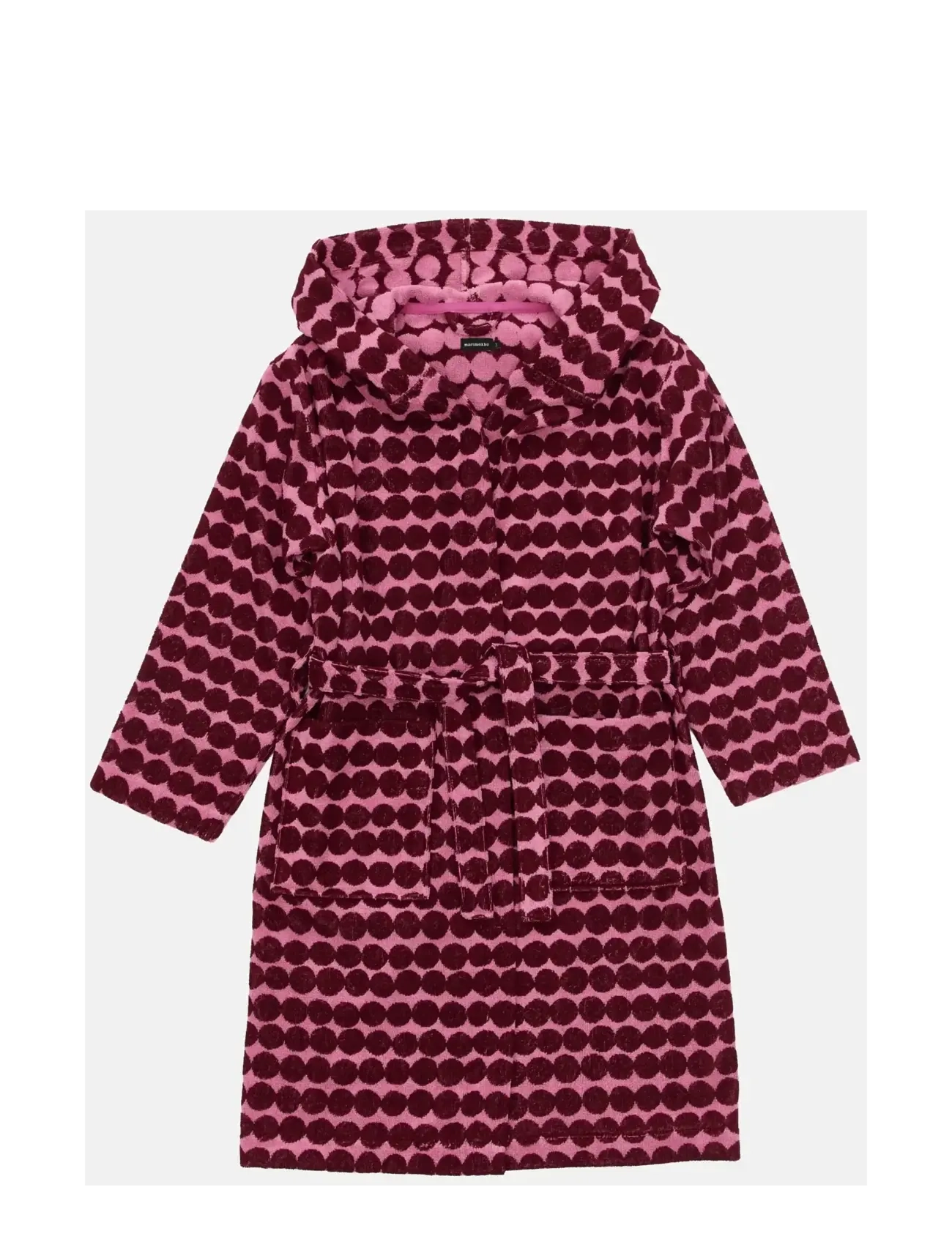 Marimekko Home RÄSYMATTO HOODED BATH ROBE - Tekstiler - WINE RED, WILD ROSE / pink/rose