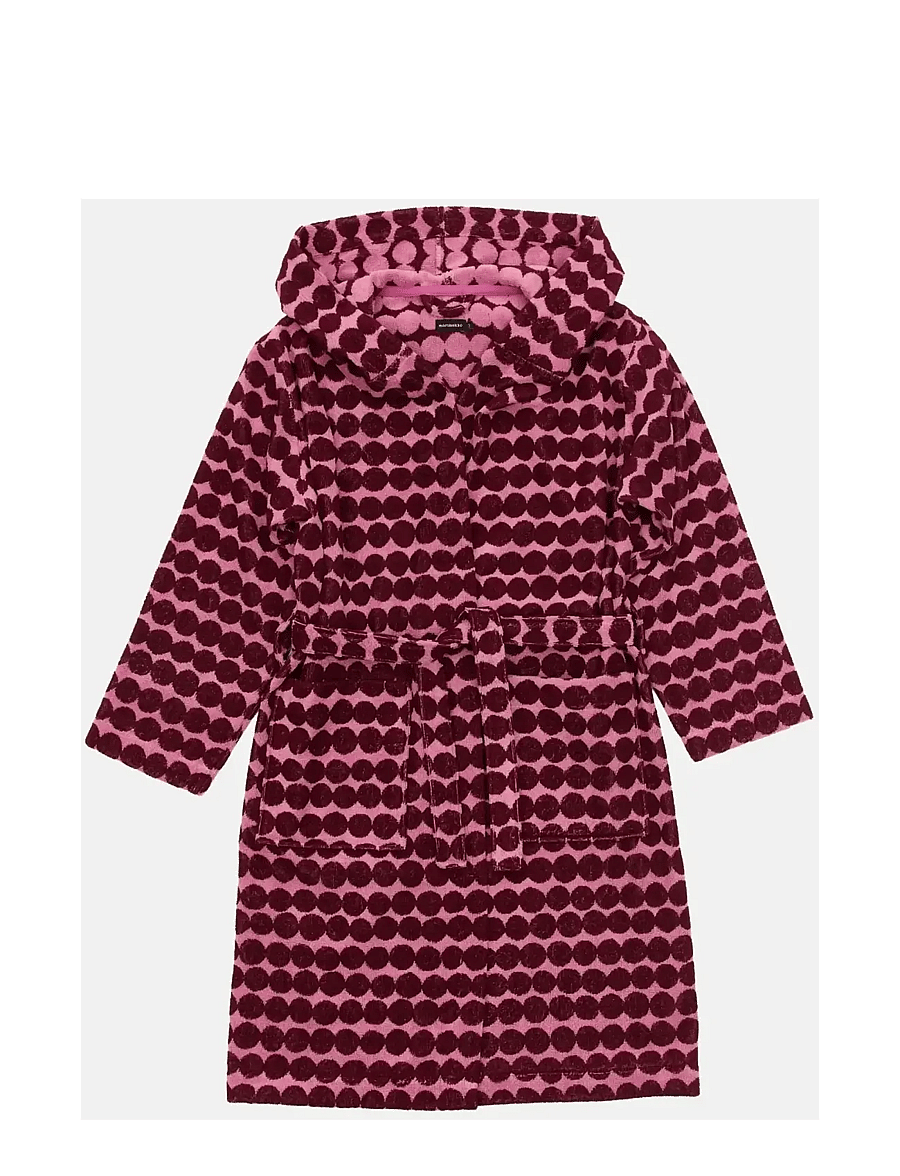 Marimekko Home - RÄSYMATTO HOODED BATH ROBE - hverdags stil - wine red, wild rose - 0