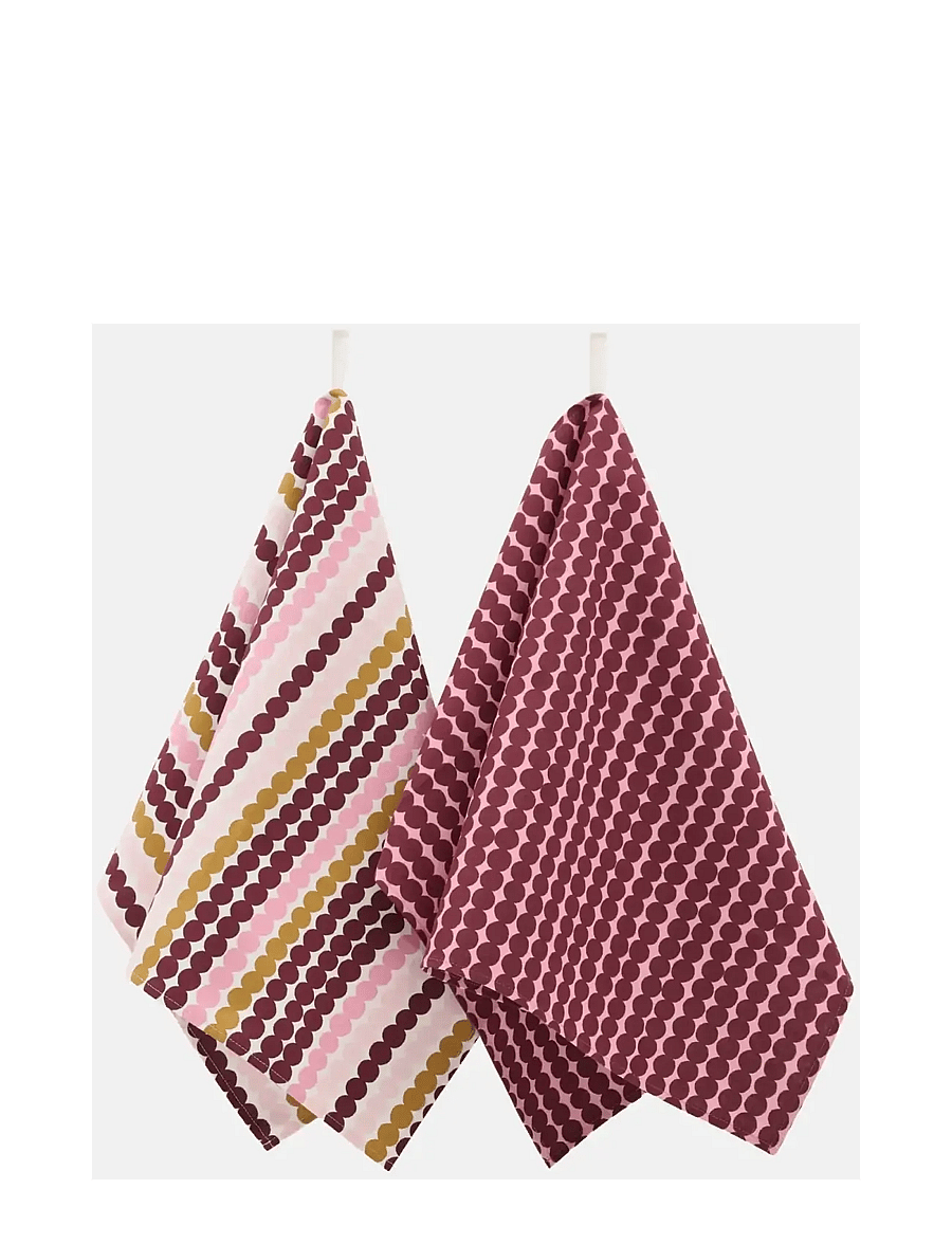 Marimekko Home - PIKKU RÄSYMATTO TEA TOWEL 2PCS - wild rose, multicolour - 0