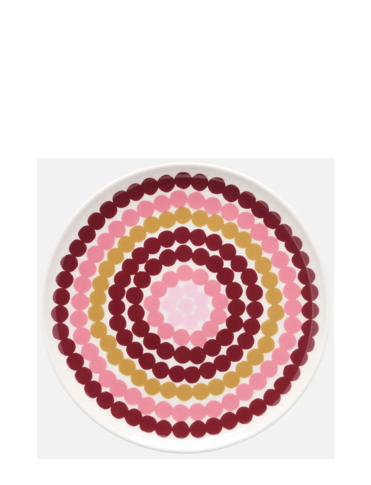 Marimekko Home SIIRTOLAPUUTARHA PLATE 20CM - Vis alt - WILD ROSE, MULTICOLOUR / burgundy