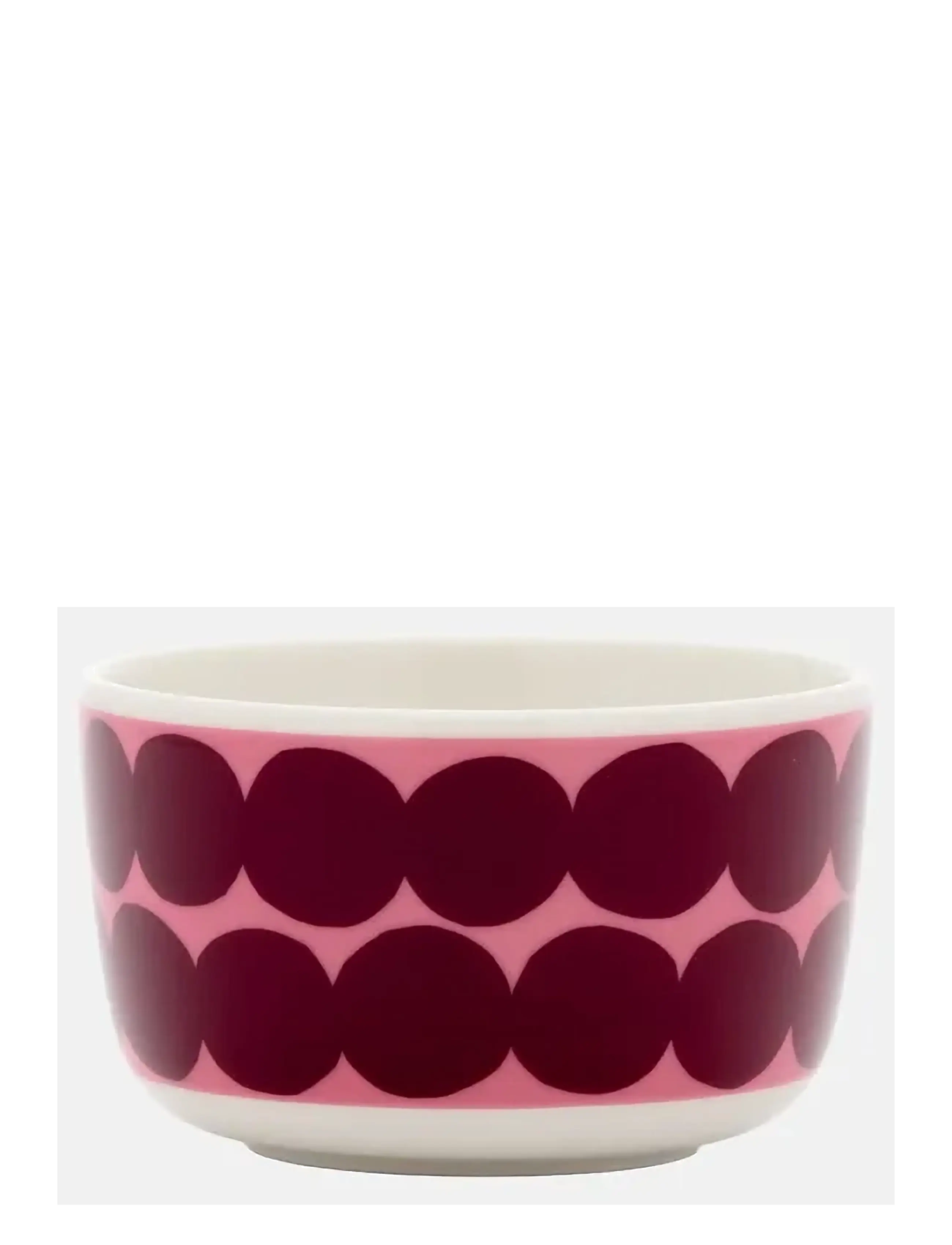 Marimekko Home SIIRTOLAPUUTARHA BOWL 2,5DL - Fruktskålar - WHITE, WILD ROSE, WINE RED / white