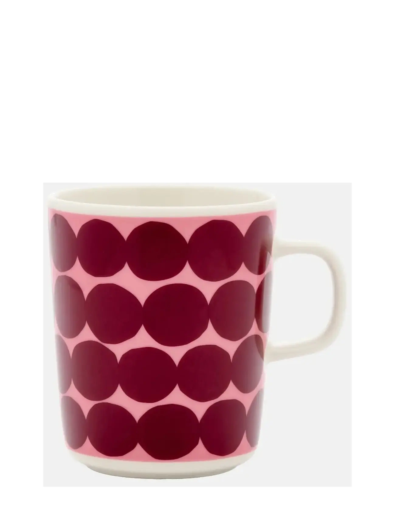 Marimekko Home SIIRTOLAPUUTARHA MUG 2,5DL - Teetassen - WHITE, WILD ROSE, WINE RED / pink/rose