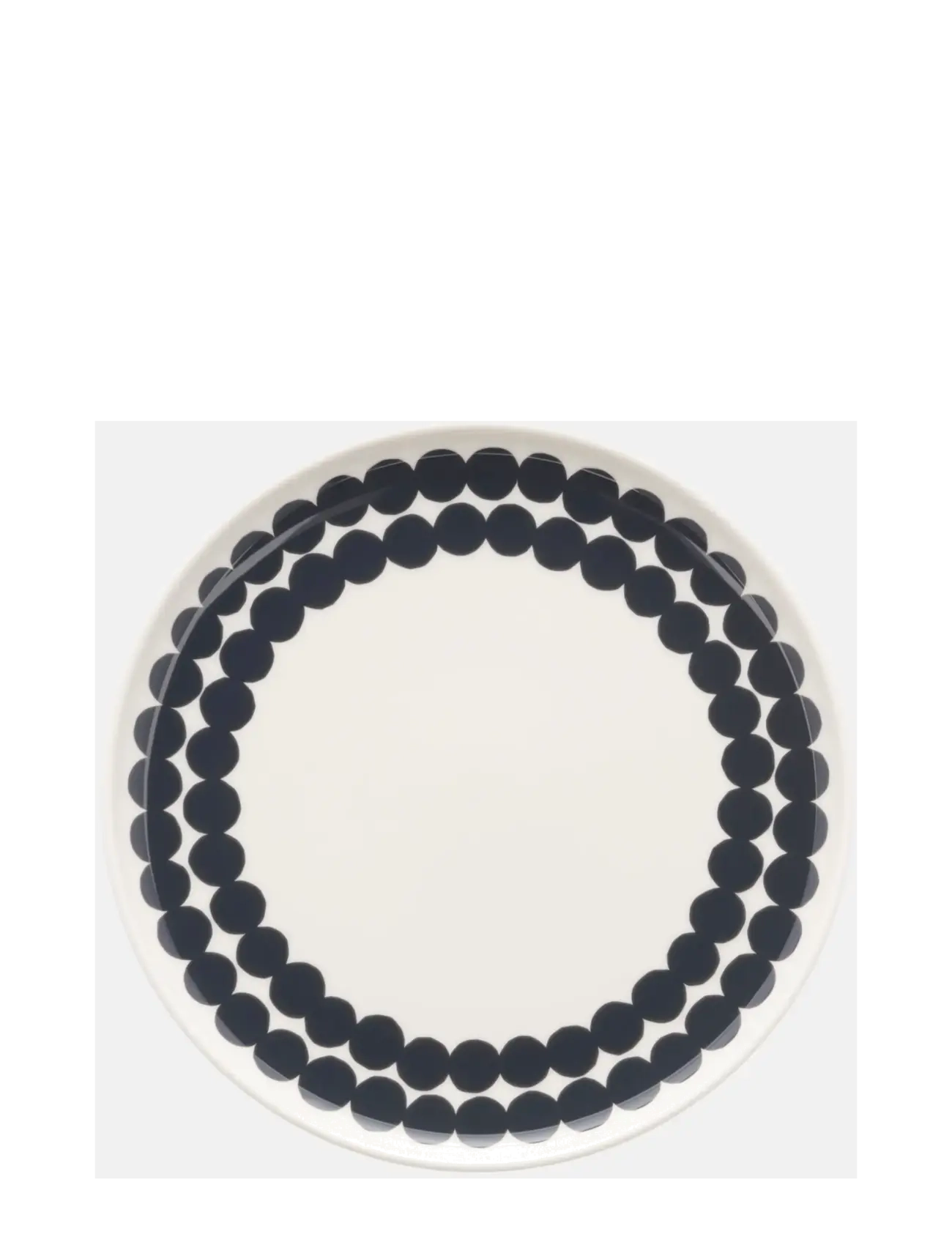 Marimekko Home Siirtolapuutarha Plate 20Cm, Dinner Plade, Sort, Str: 20