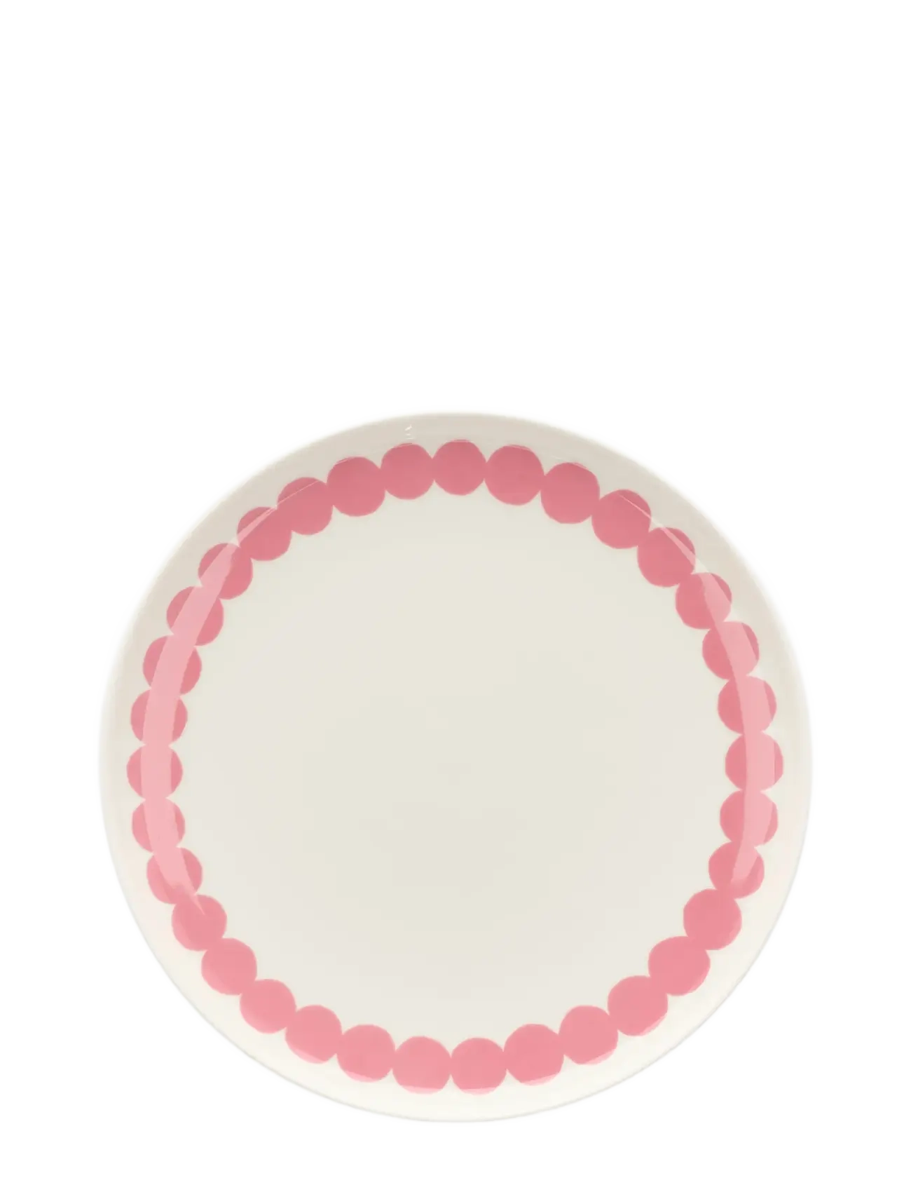 Marimekko Home SIIRTOLAPUUTARHA PLATE 25CM - Plates - WHITE, WILD ROSE / pink/rose