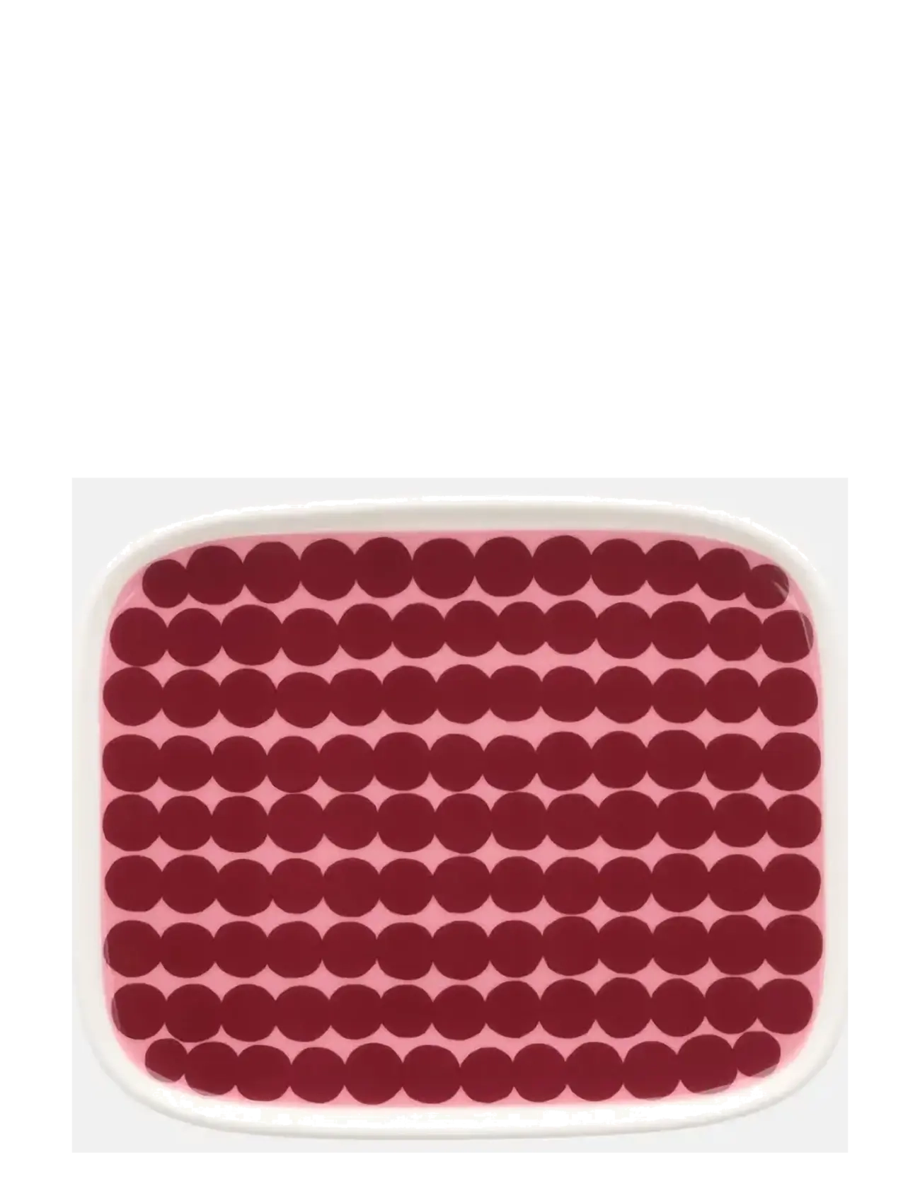 Marimekko Home SIIRTOLAPUUTARHA PLATE 12X15 - Marimekko Home - WHITE, WILD ROSE, WINE RED / white