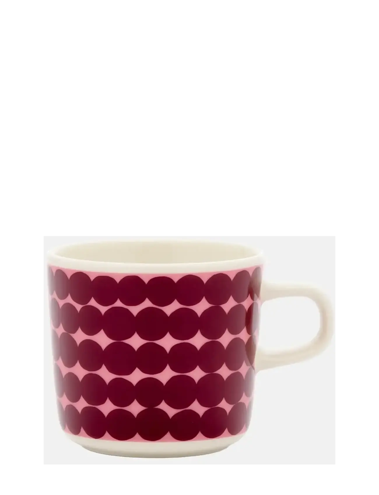 Marimekko Home SIIRTOLAPUUTARHA COFF.CUP 2DL - Marimekko Home - WHITE, WILD ROSE, WINE RED / pink/rose
