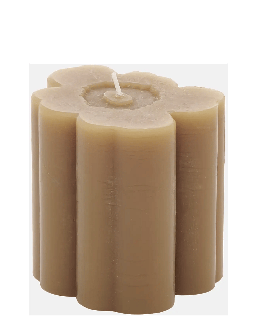 Marimekko Home - UNIKKO SHAPE CANDLE 9CM - pöytäkynttilät - beige - 0