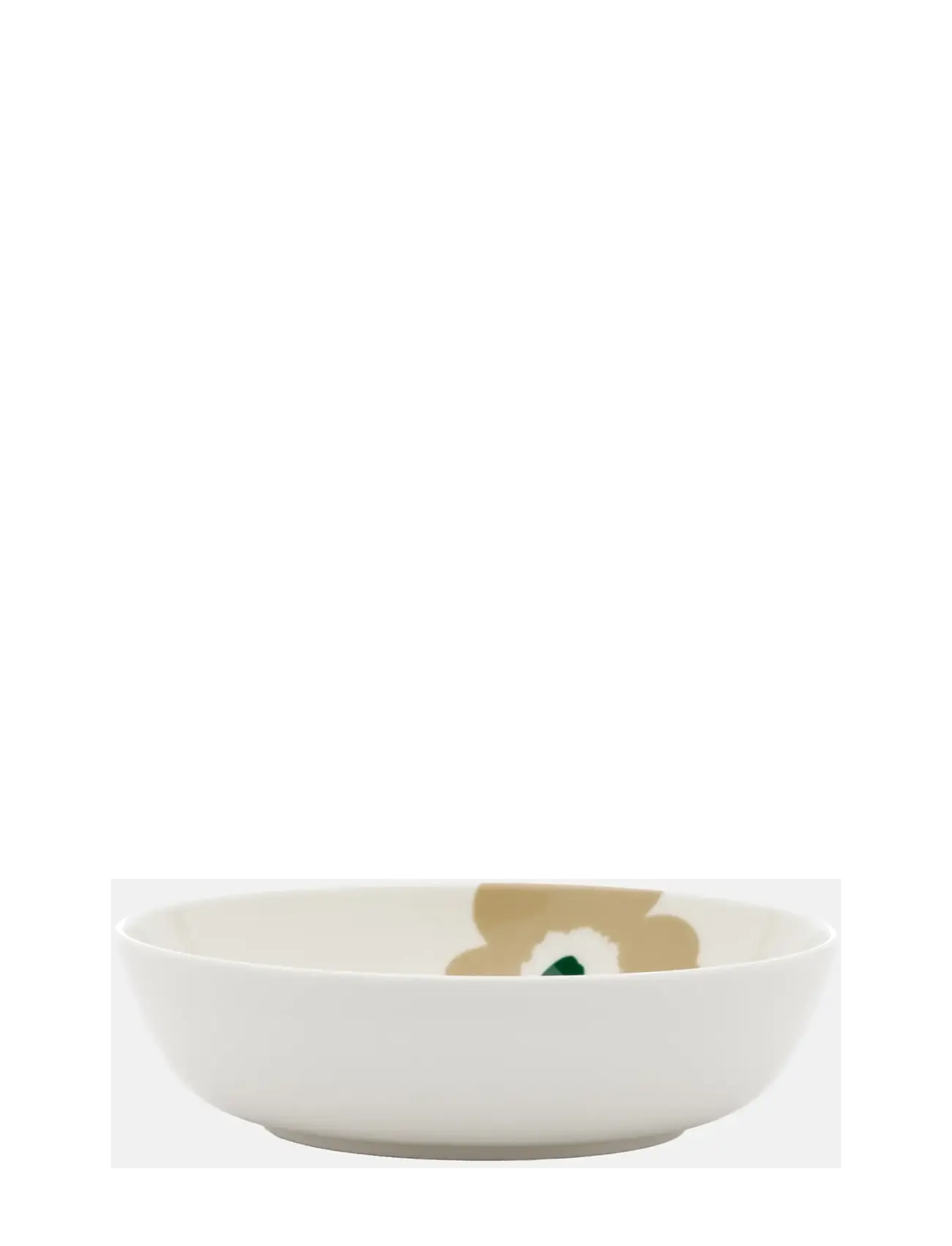 Marimekko Home UNIKKO DISH - Schüsseln - BEIGE, WHITE, LT.SAND,DK.GREEN / white