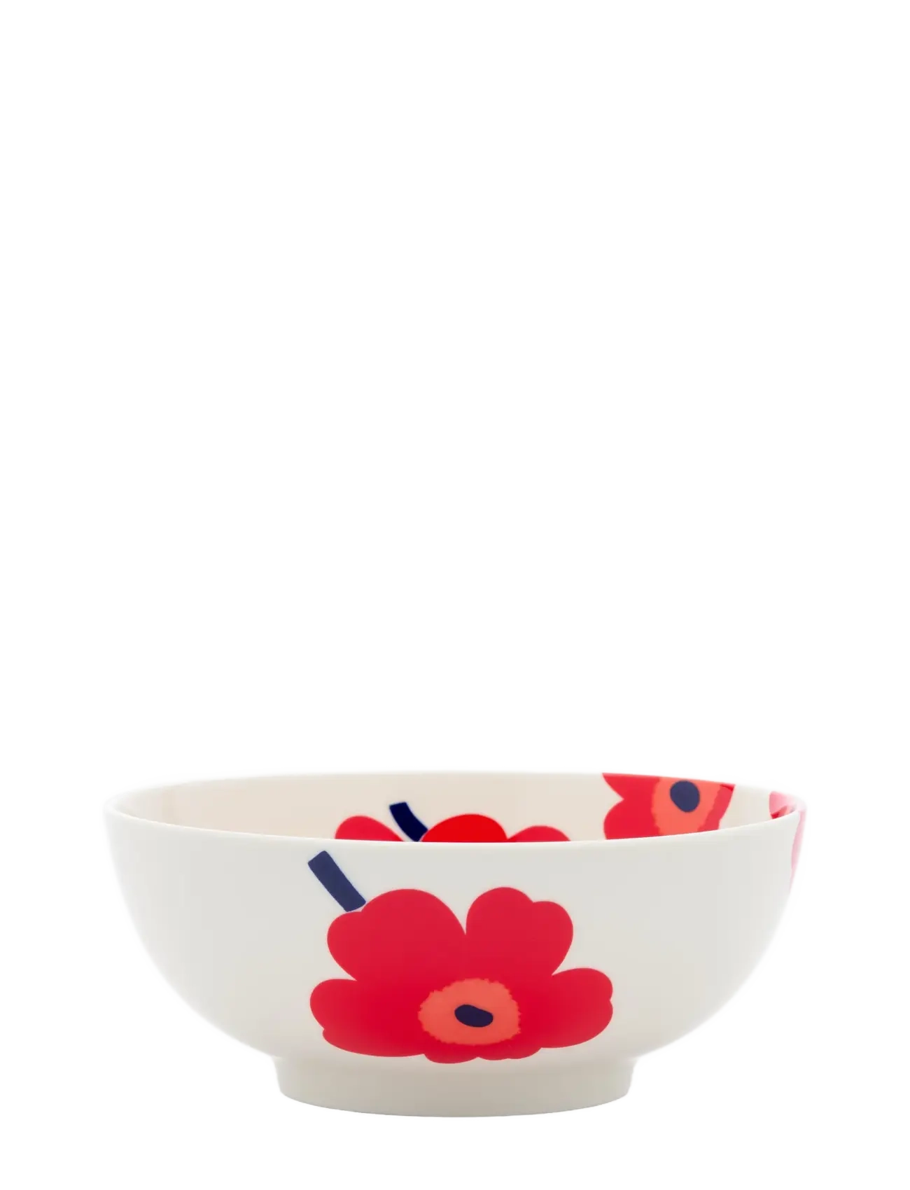 Marimekko Home UNIKKO BOWL 1,3L - Müslischalen - WHITE, RED, BLUE / white