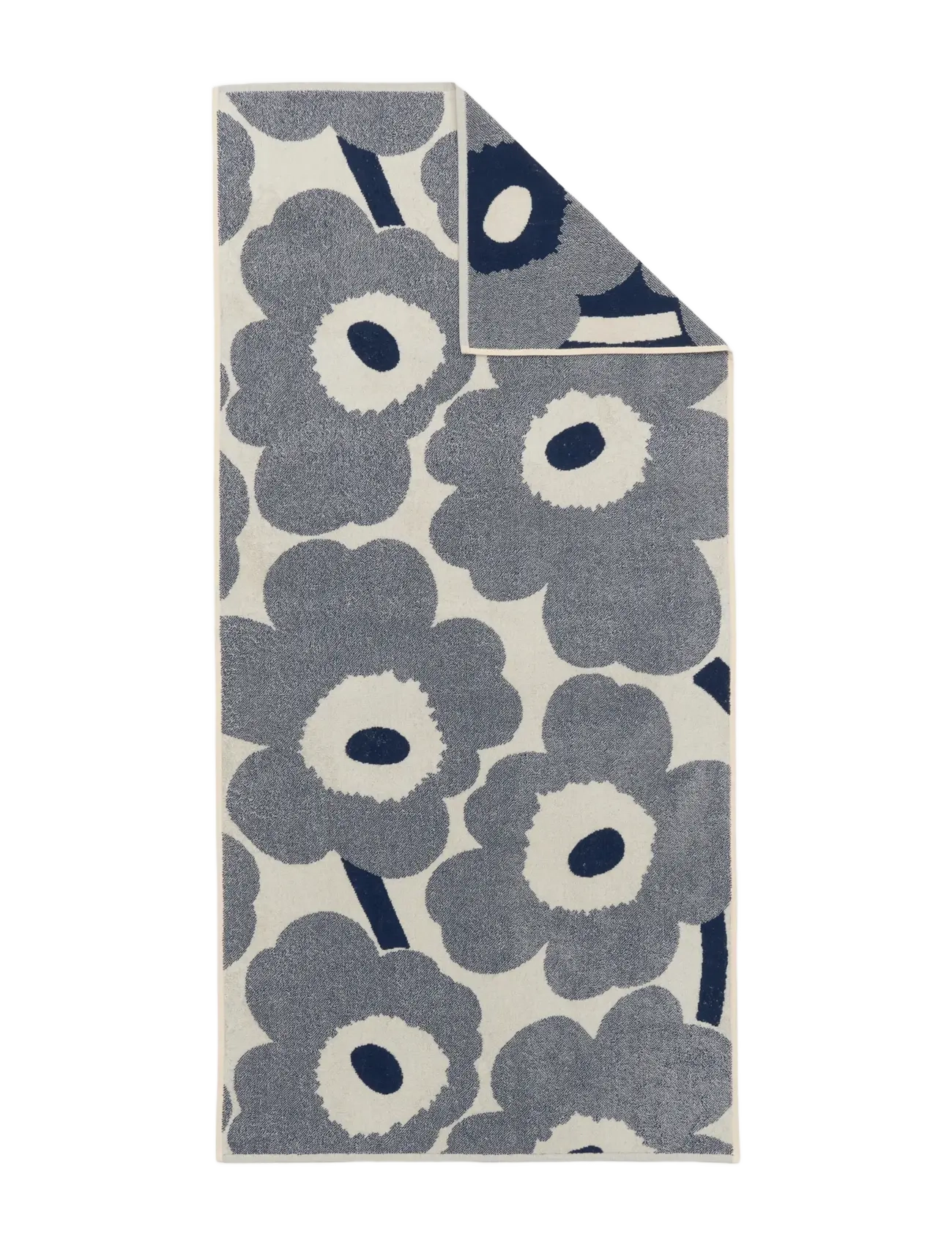 Marimekko Home UNIKKO BATH TOWEL 70X150CM - Badeværelse - OFF WHITE, BLUEBERRY / cream