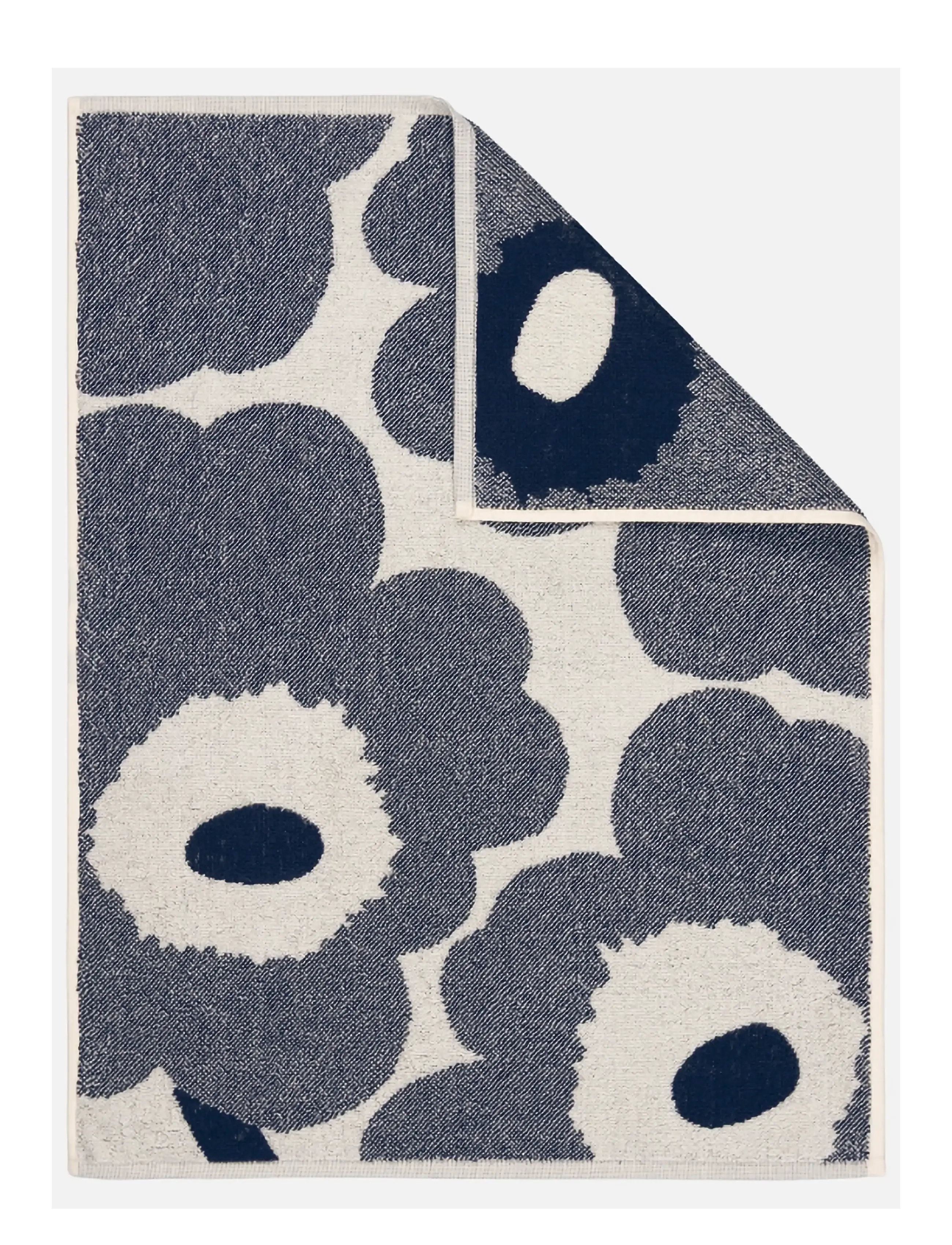 Marimekko Home UNIKKO HAND TOWEL 50X70CM - Badeværelse - OFF WHITE, BLUEBERRY / grey