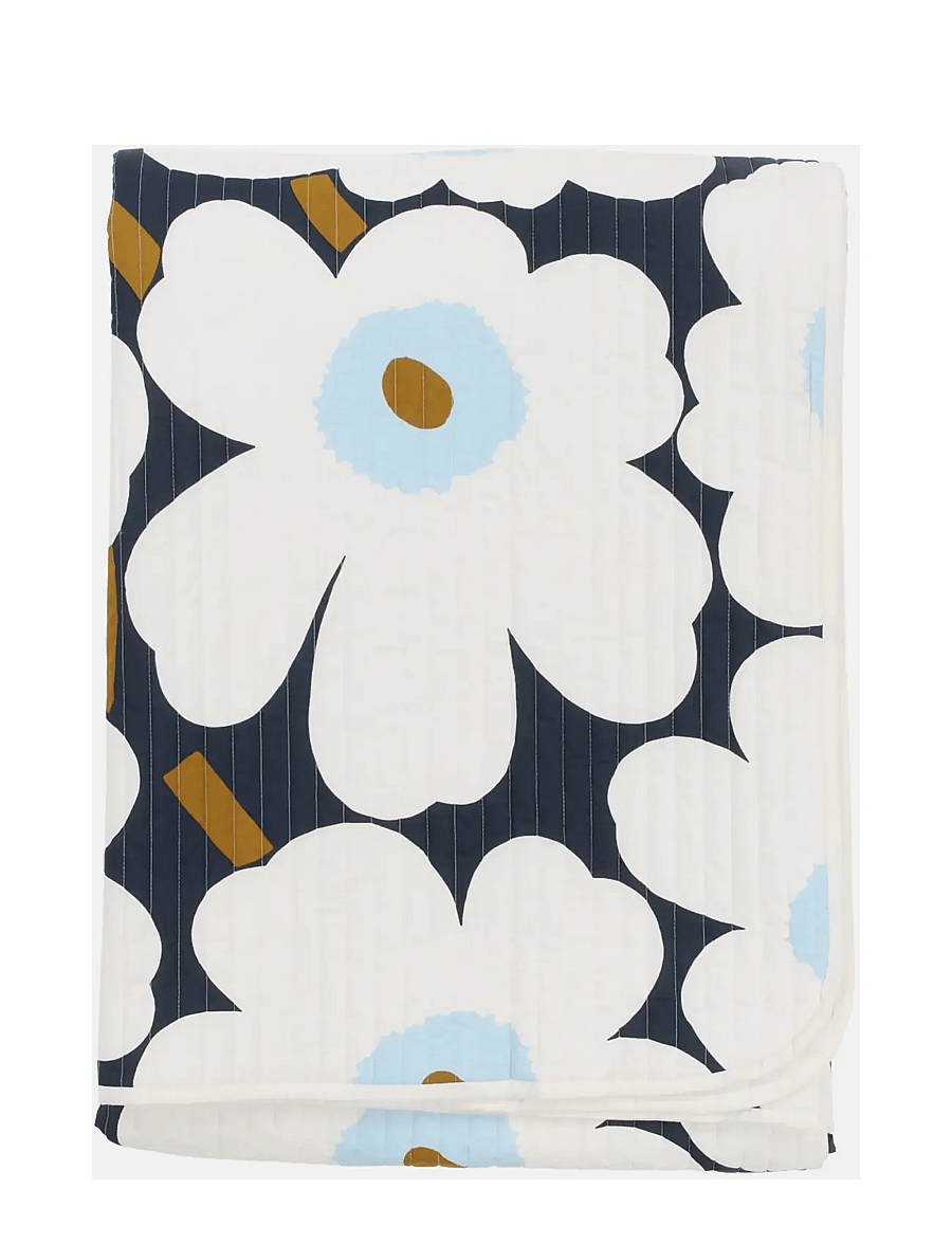 Marimekko Home - UNIKKO BEDSPREAD 260X260 CM - voodikatted - blueberry,off white,cold blue - 0