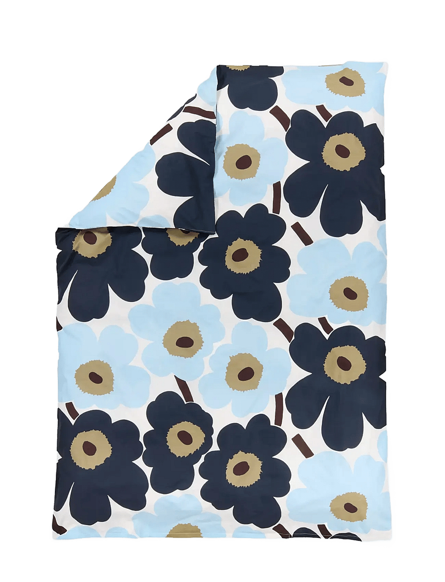Marimekko Home - UNIKKO DC 135/140X200CM - tekikotid - off white, blueberry, c.blue - 0