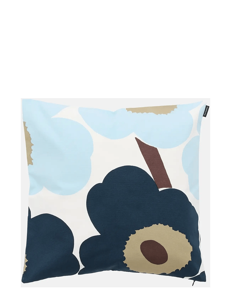 Marimekko Home - UNIKKO CUSHION COVER 50X50CM - padjakatted - white,blueber.,c.blue,dk.brown - 0