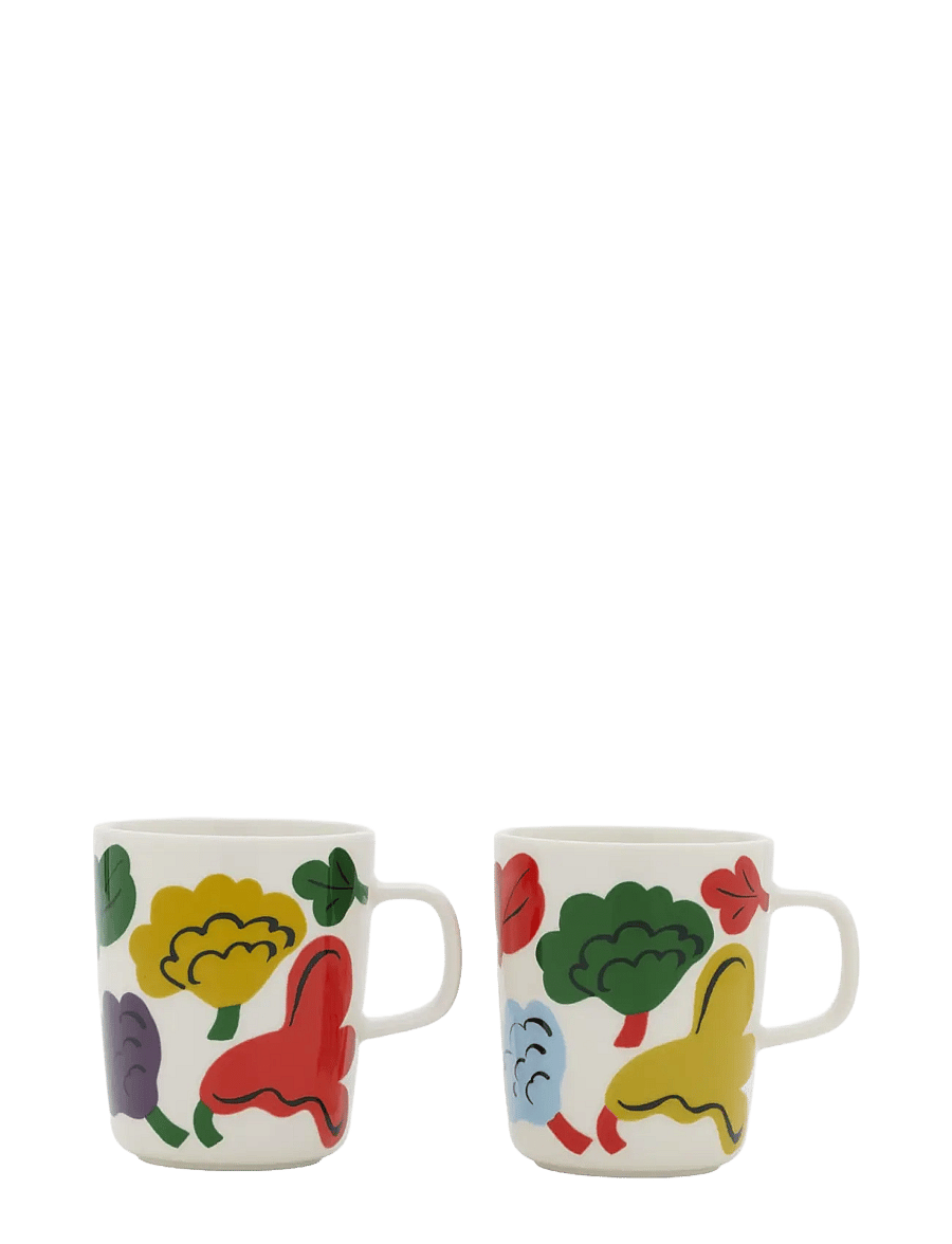 Marimekko Home - KUK.KUKKAAN MUG 2,5DL 2PCS - white, multicolour - 0