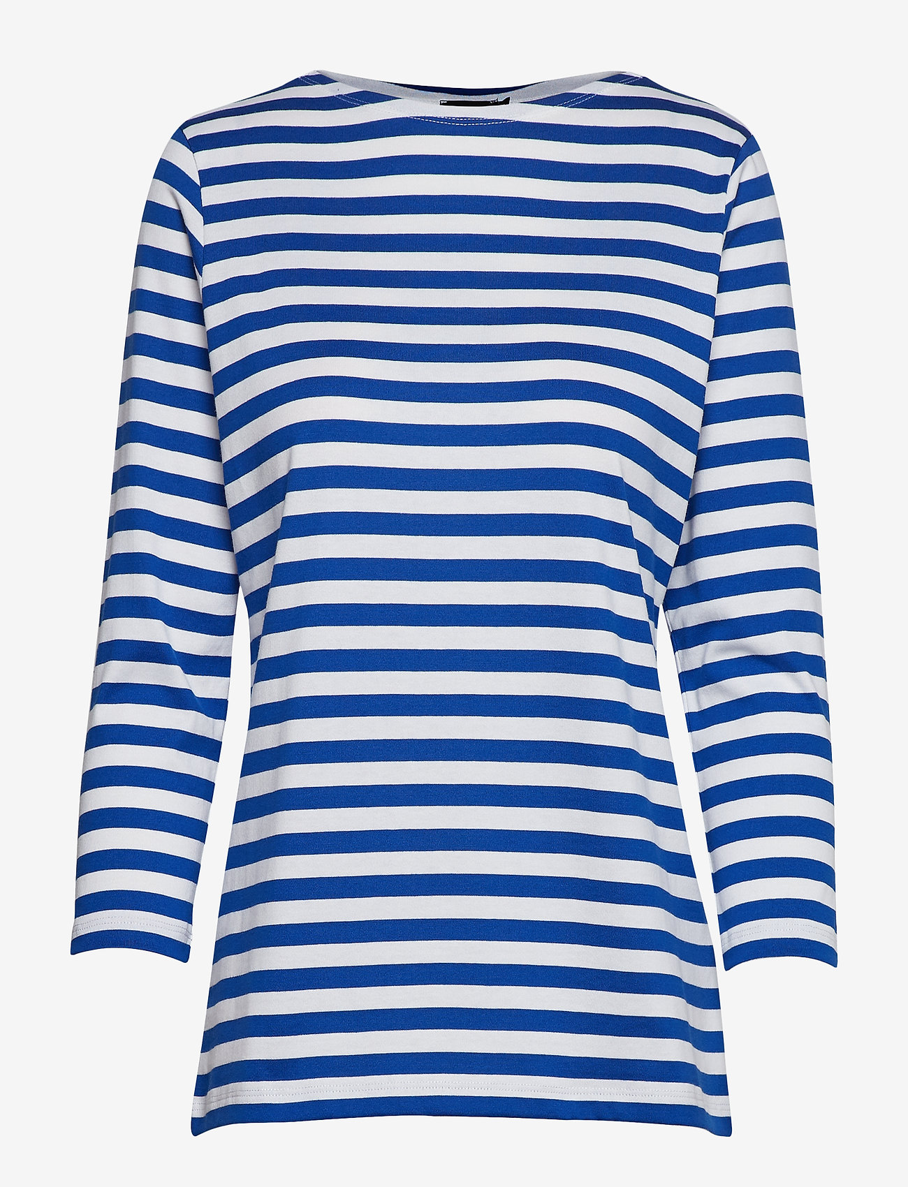 Marimekko - Ilma shirt - langärmlige tops - white, blue - 0