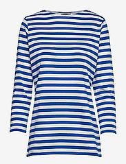 Marimekko - Ilma shirt - langärmlige tops - white, blue - 0