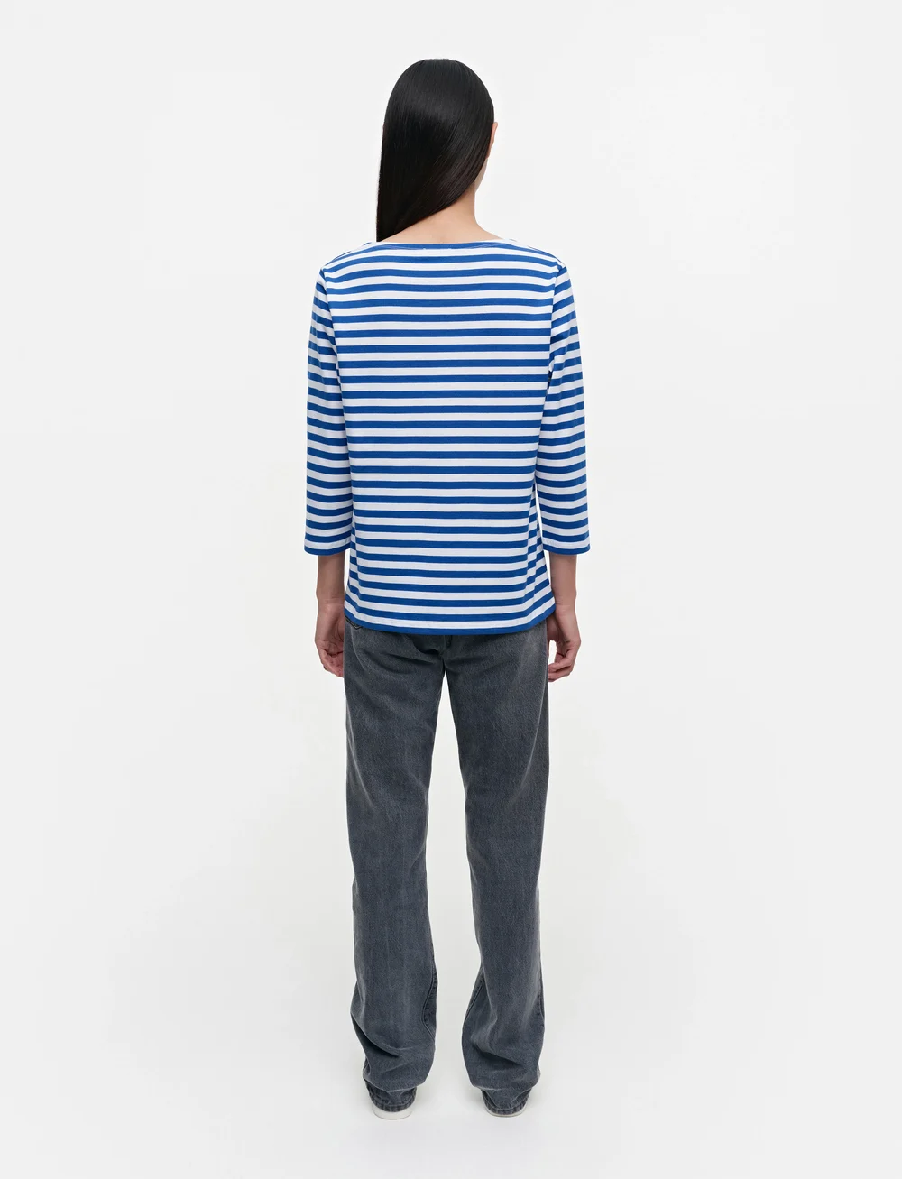 Marimekko - Ilma shirt - langärmlige tops - white, blue - 3