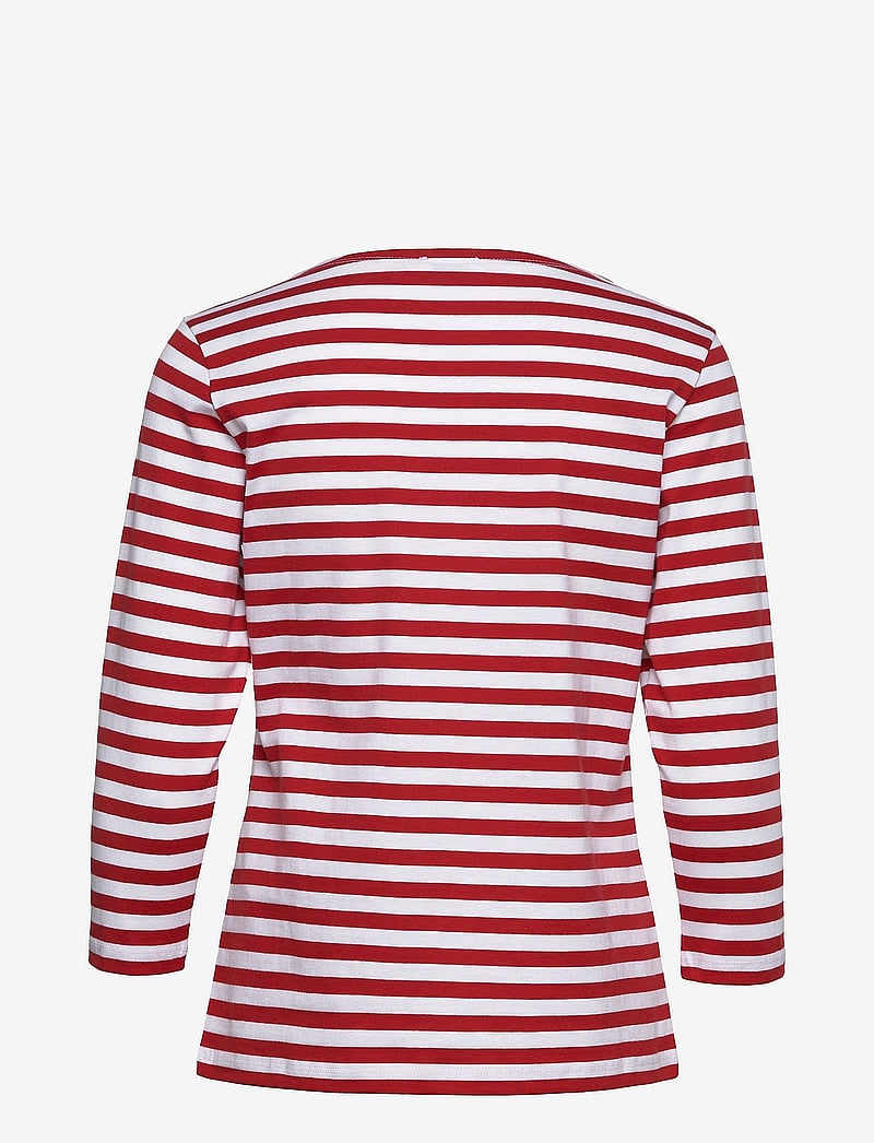 Marimekko - Ilma shirt - långärmade toppar - white, red - 2
